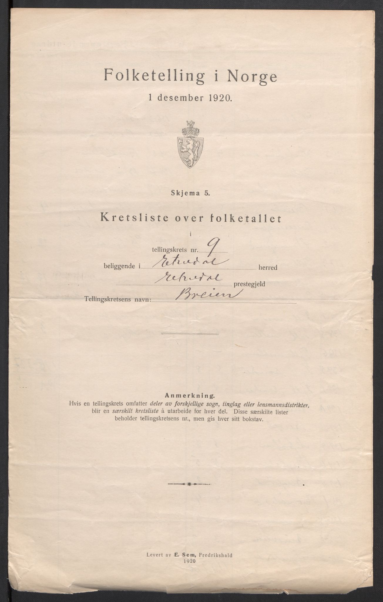 SAH, 1920 census for Etnedal, 1920, p. 31