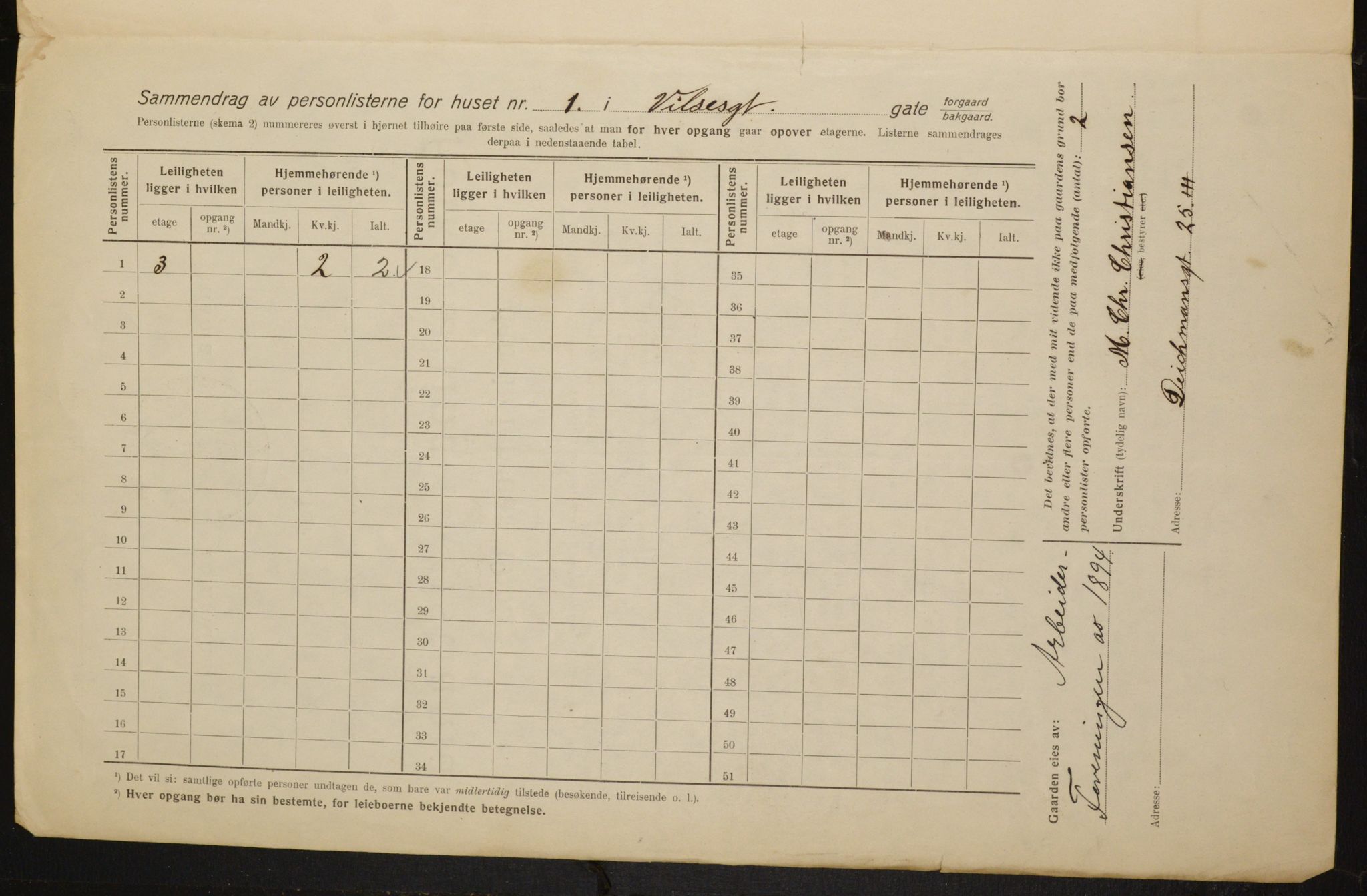 OBA, Municipal Census 1916 for Kristiania, 1916, p. 131926