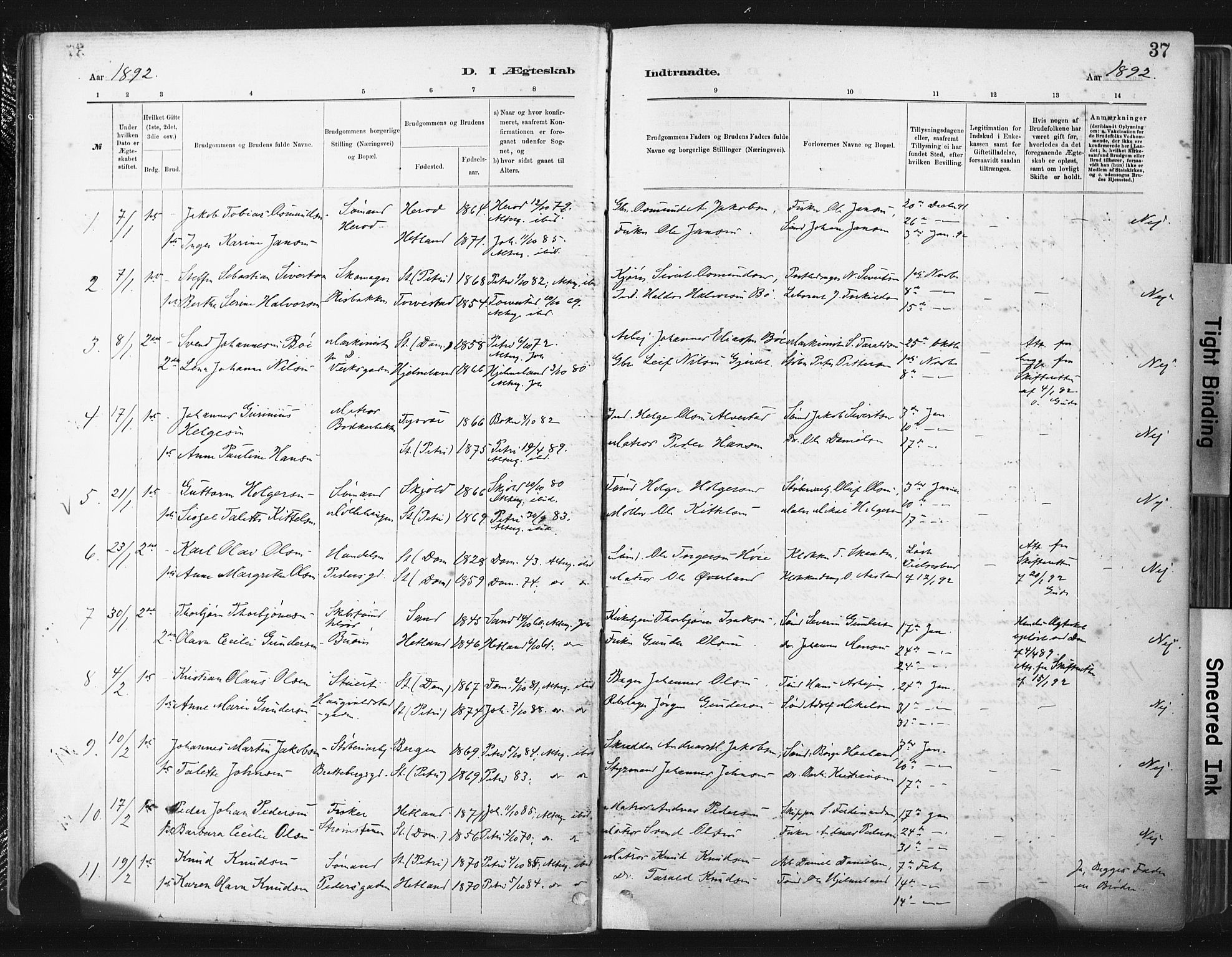 St. Johannes sokneprestkontor, SAST/A-101814/001/30/30BA/L0003: Parish register (official) no. A 3, 1885-1910, p. 37