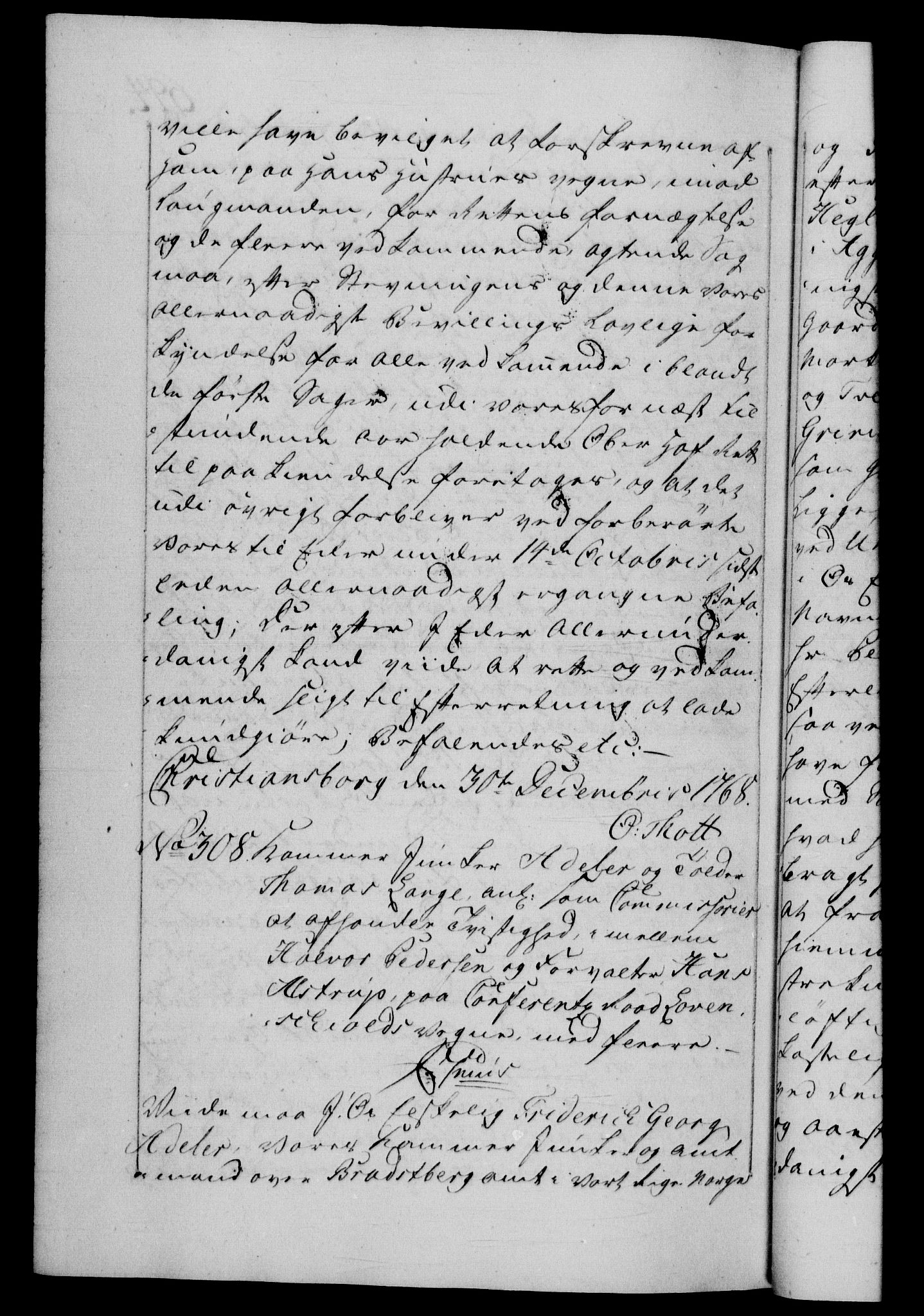 Danske Kanselli 1572-1799, AV/RA-EA-3023/F/Fc/Fca/Fcab/L0038: Norske tegnelser, 1766-1768, p. 694b