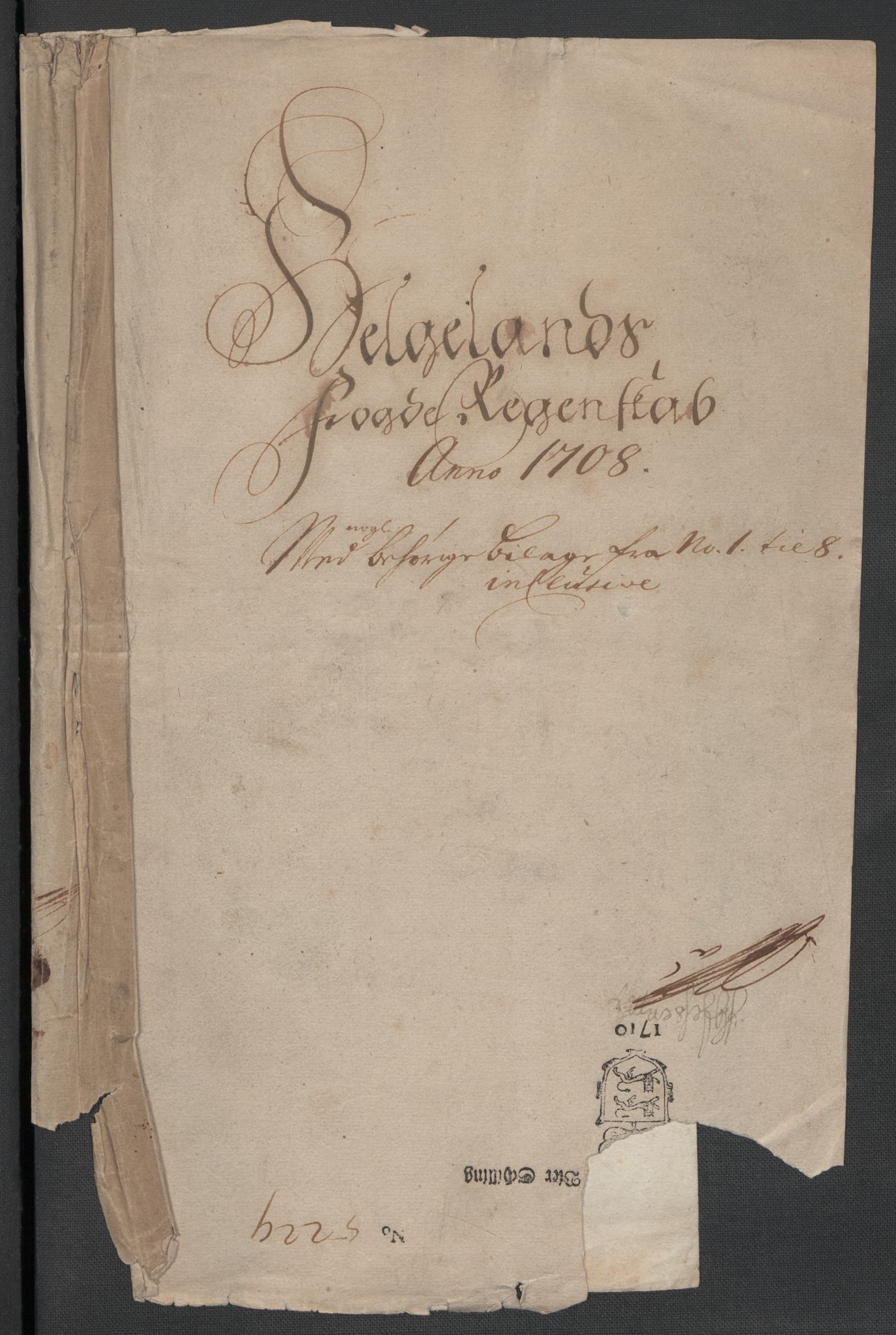 Rentekammeret inntil 1814, Reviderte regnskaper, Fogderegnskap, AV/RA-EA-4092/R65/L4510: Fogderegnskap Helgeland, 1708-1709, p. 3