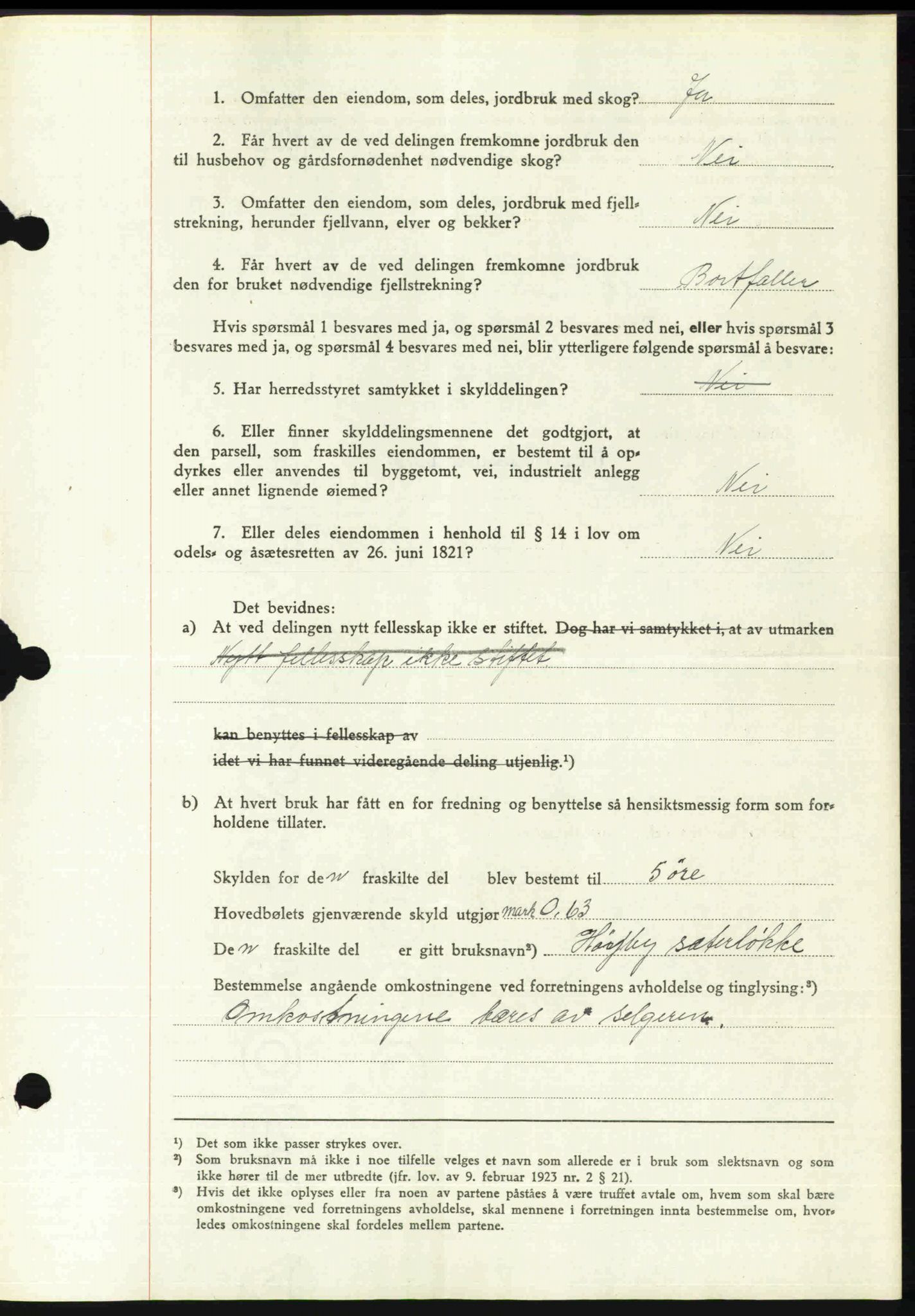 Toten tingrett, SAH/TING-006/H/Hb/Hbc/L0013: Mortgage book no. Hbc-13, 1945-1945, Diary no: : 268/1945