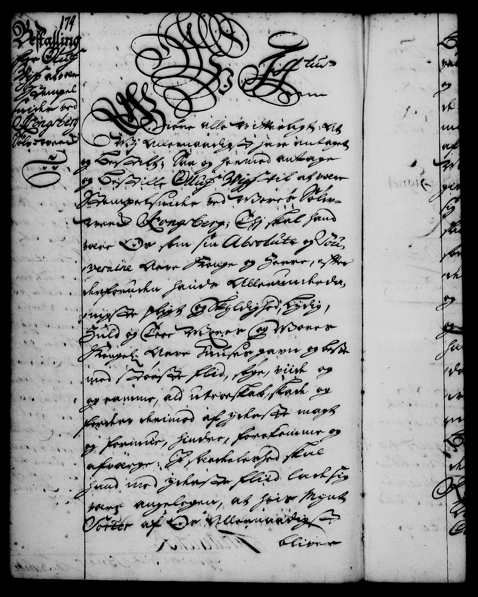 Rentekammeret, Kammerkanselliet, RA/EA-3111/G/Gg/Gge/L0001: Norsk bestallingsprotokoll med register (merket RK 53.25), 1720-1730, p. 174
