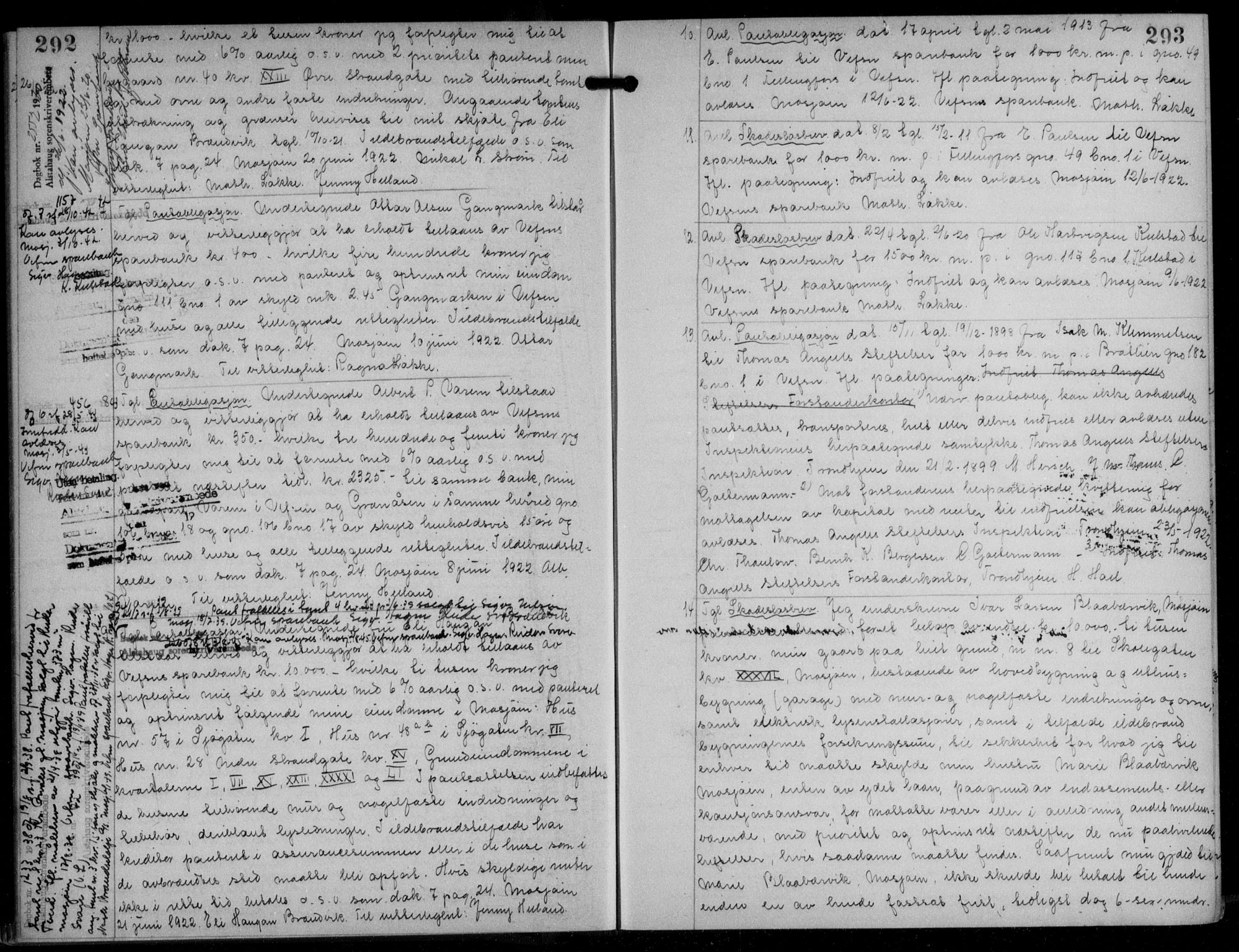 Søndre Helgeland sorenskriveri, SAT/A-4575/1/2/2C/L0022: Mortgage book no. 33, 1921-1925, p. 292-293, Deed date: 26.06.1922