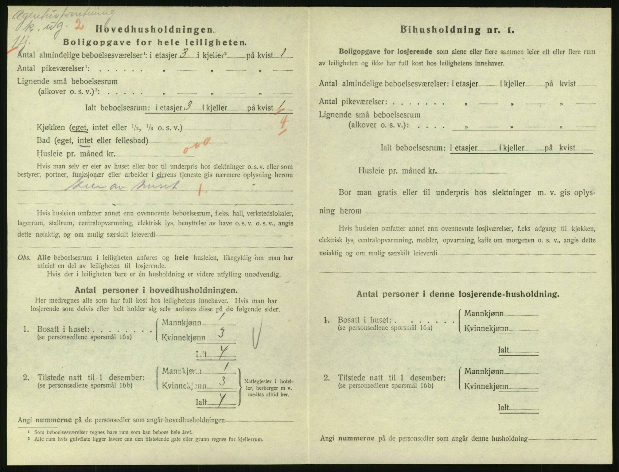 SAH, 1920 census for Lillehammer, 1920, p. 1855