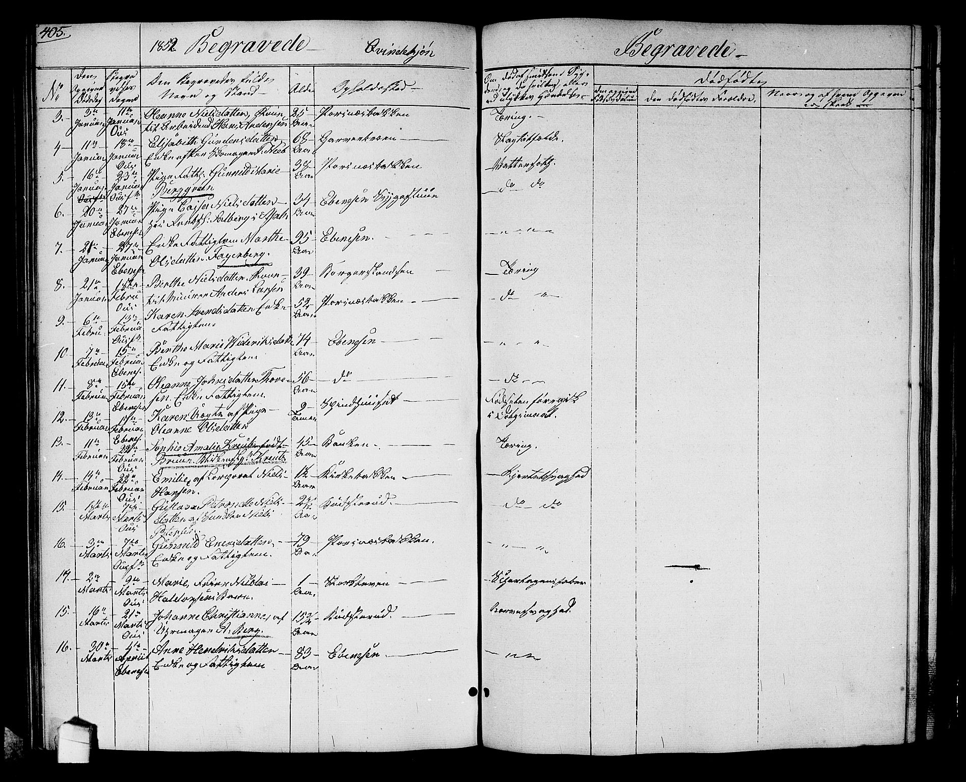 Halden prestekontor Kirkebøker, SAO/A-10909/G/Ga/L0004: Parish register (copy) no. 4, 1845-1854, p. 405