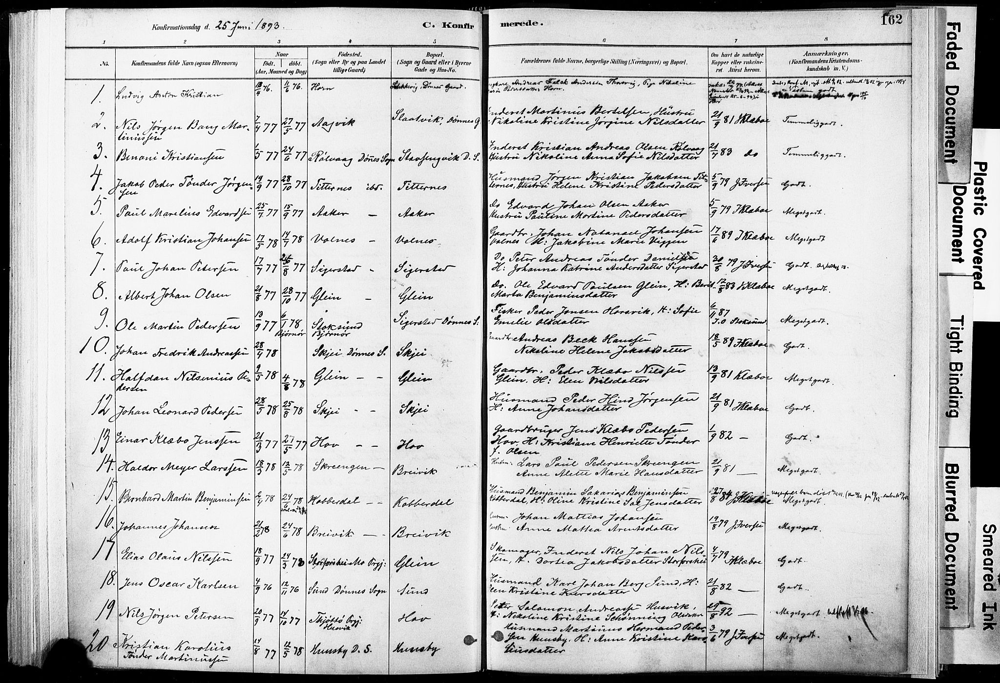 Ministerialprotokoller, klokkerbøker og fødselsregistre - Nordland, SAT/A-1459/835/L0525: Parish register (official) no. 835A03I, 1881-1910, p. 162