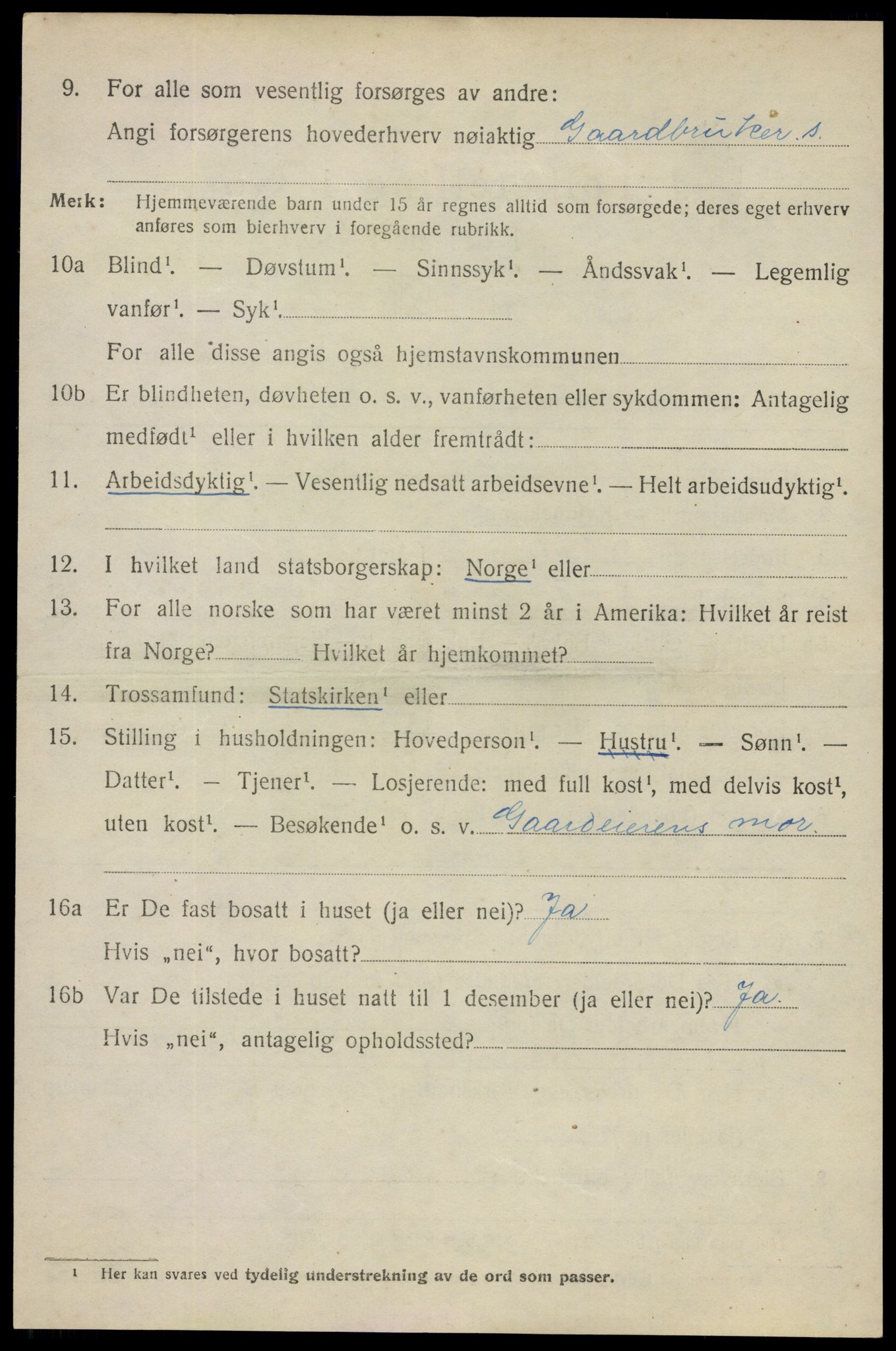 SAO, 1920 census for Spydeberg, 1920, p. 6198