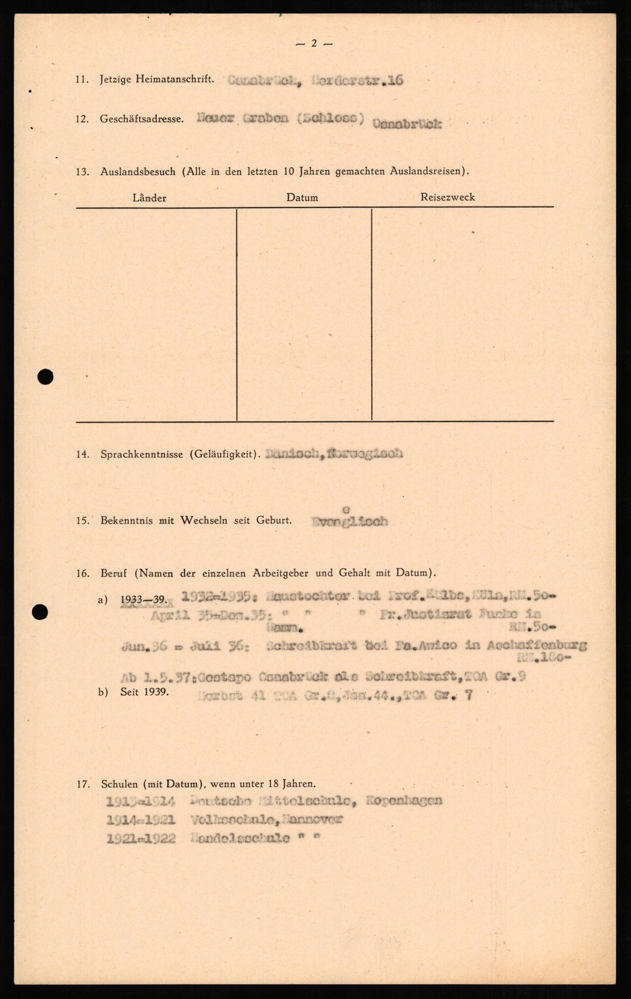 Forsvaret, Forsvarets overkommando II, AV/RA-RAFA-3915/D/Db/L0010: CI Questionaires. Tyske okkupasjonsstyrker i Norge. Tyskere., 1945-1946, p. 214