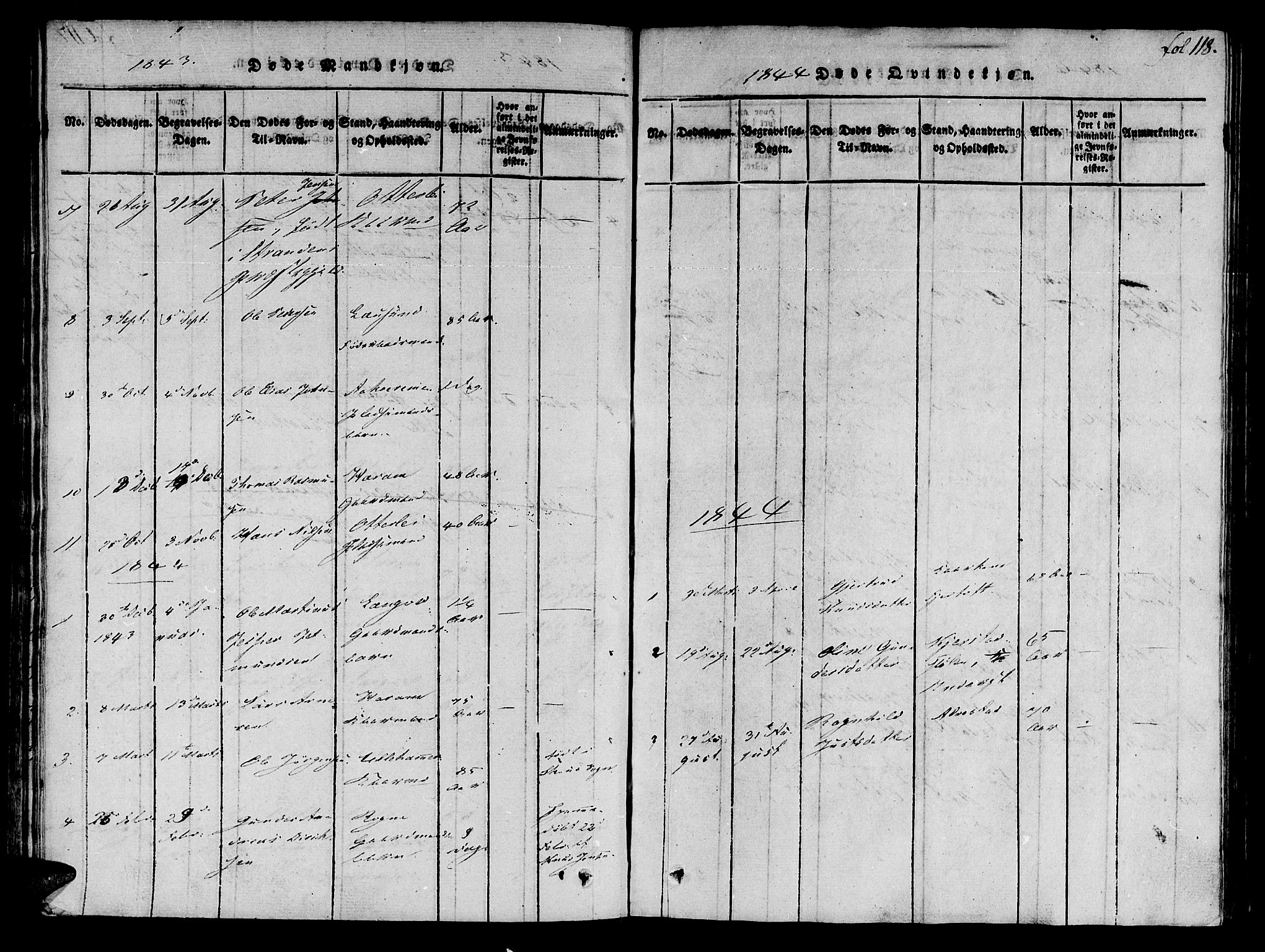 Ministerialprotokoller, klokkerbøker og fødselsregistre - Møre og Romsdal, SAT/A-1454/536/L0495: Parish register (official) no. 536A04, 1818-1847, p. 118