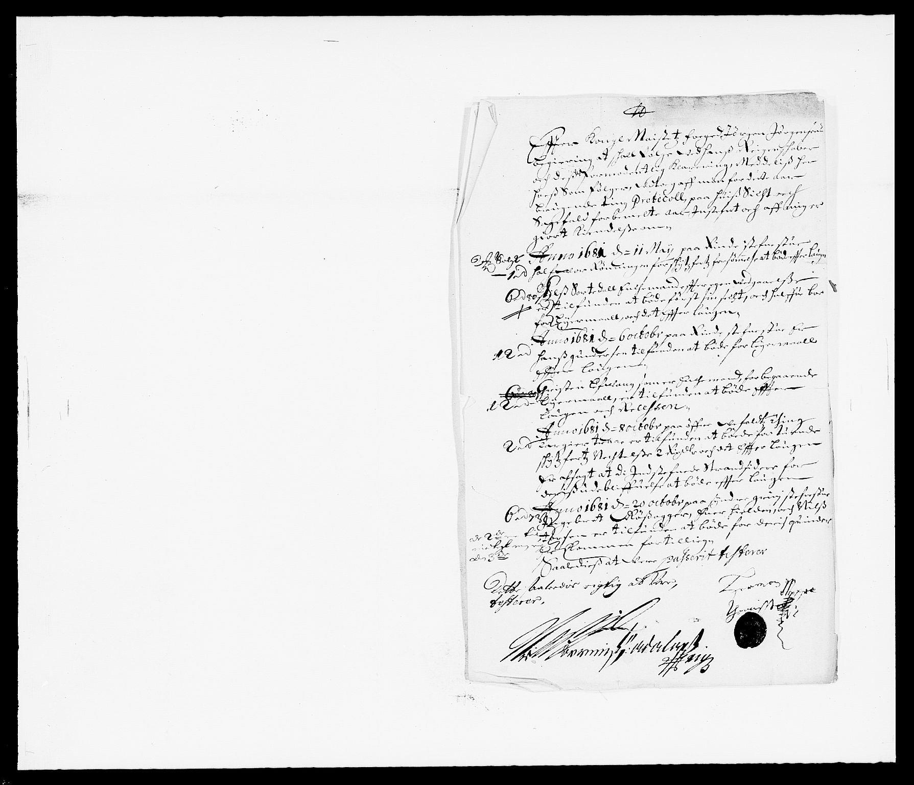 Rentekammeret inntil 1814, Reviderte regnskaper, Fogderegnskap, AV/RA-EA-4092/R34/L2045: Fogderegnskap Bamble, 1680-1681, p. 229