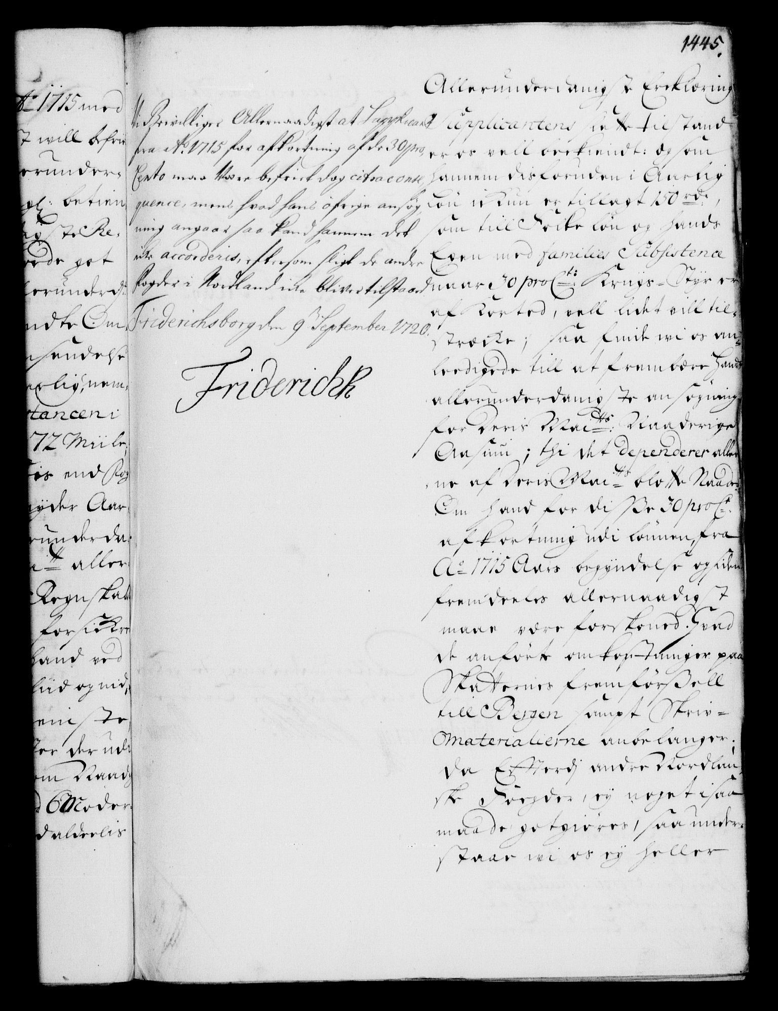 Rentekammeret, Kammerkanselliet, RA/EA-3111/G/Gf/Gfa/L0003: Norsk relasjons- og resolusjonsprotokoll (merket RK 52.3), 1720, p. 419