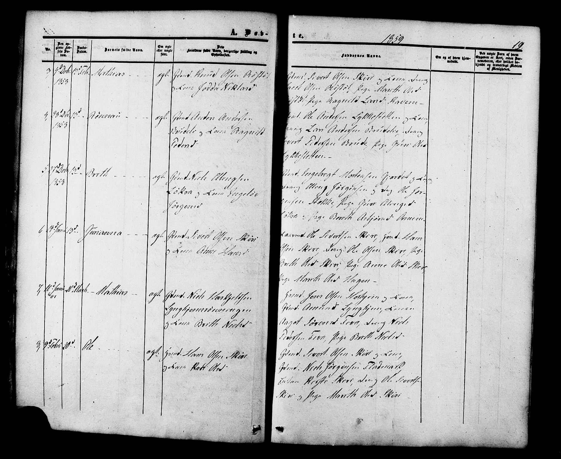 Ministerialprotokoller, klokkerbøker og fødselsregistre - Møre og Romsdal, AV/SAT-A-1454/546/L0594: Parish register (official) no. 546A02, 1854-1882, p. 19