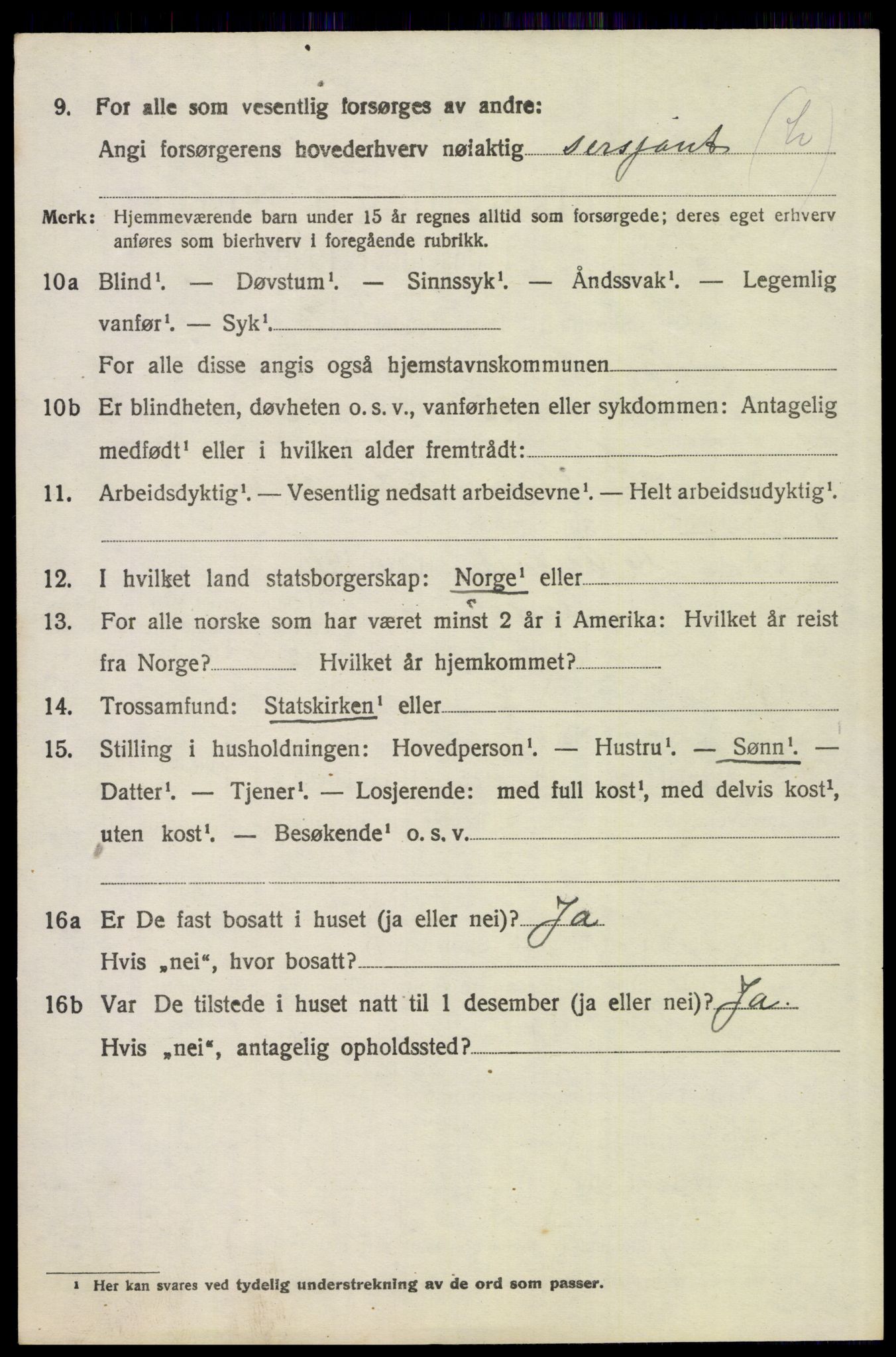 SAH, 1920 census for Trysil, 1920, p. 15530