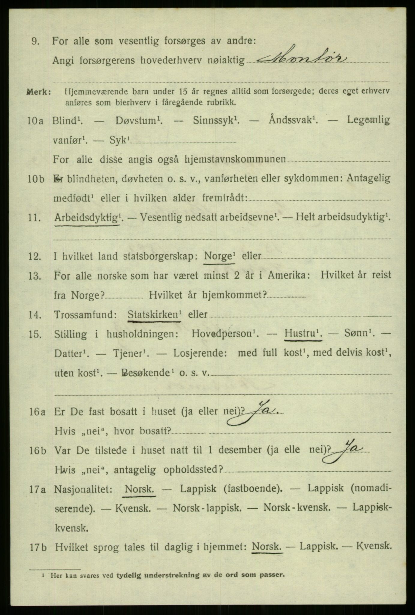 SATØ, 1920 census for Tromsø, 1920, p. 25606