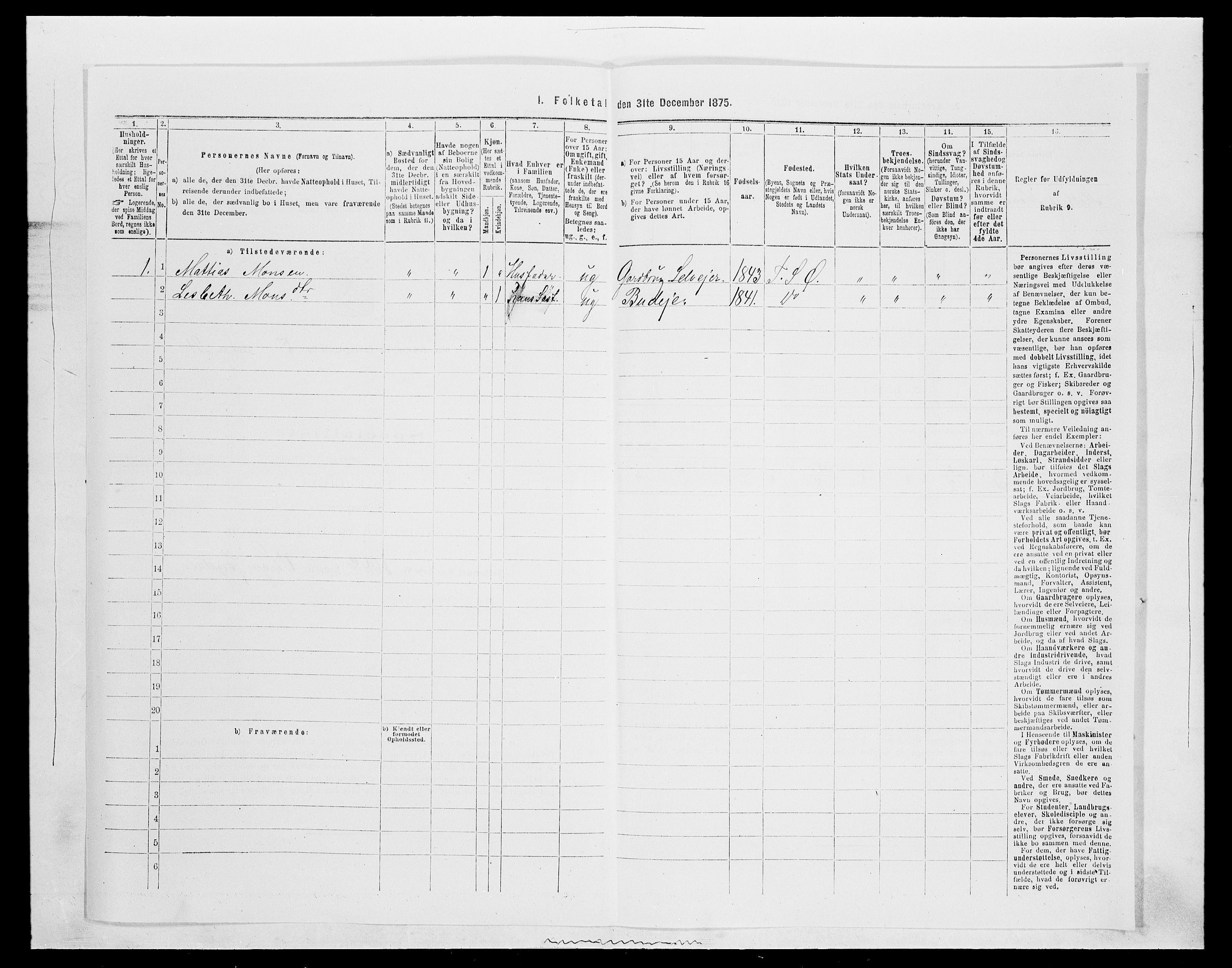 SAH, 1875 census for 0521P Øyer, 1875, p. 1137