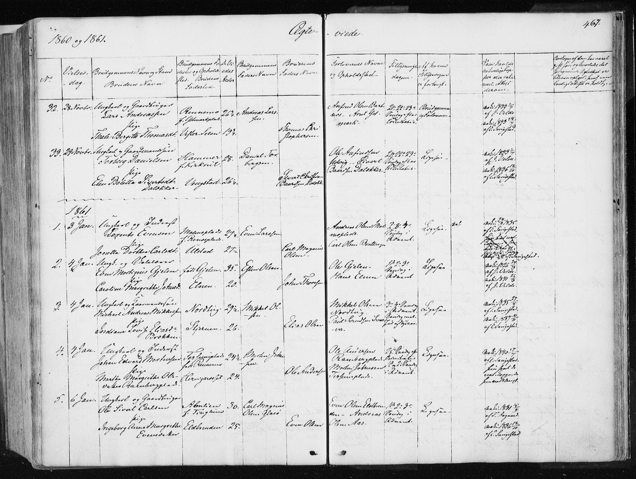 Ministerialprotokoller, klokkerbøker og fødselsregistre - Nord-Trøndelag, SAT/A-1458/741/L0393: Parish register (official) no. 741A07, 1849-1863, p. 467
