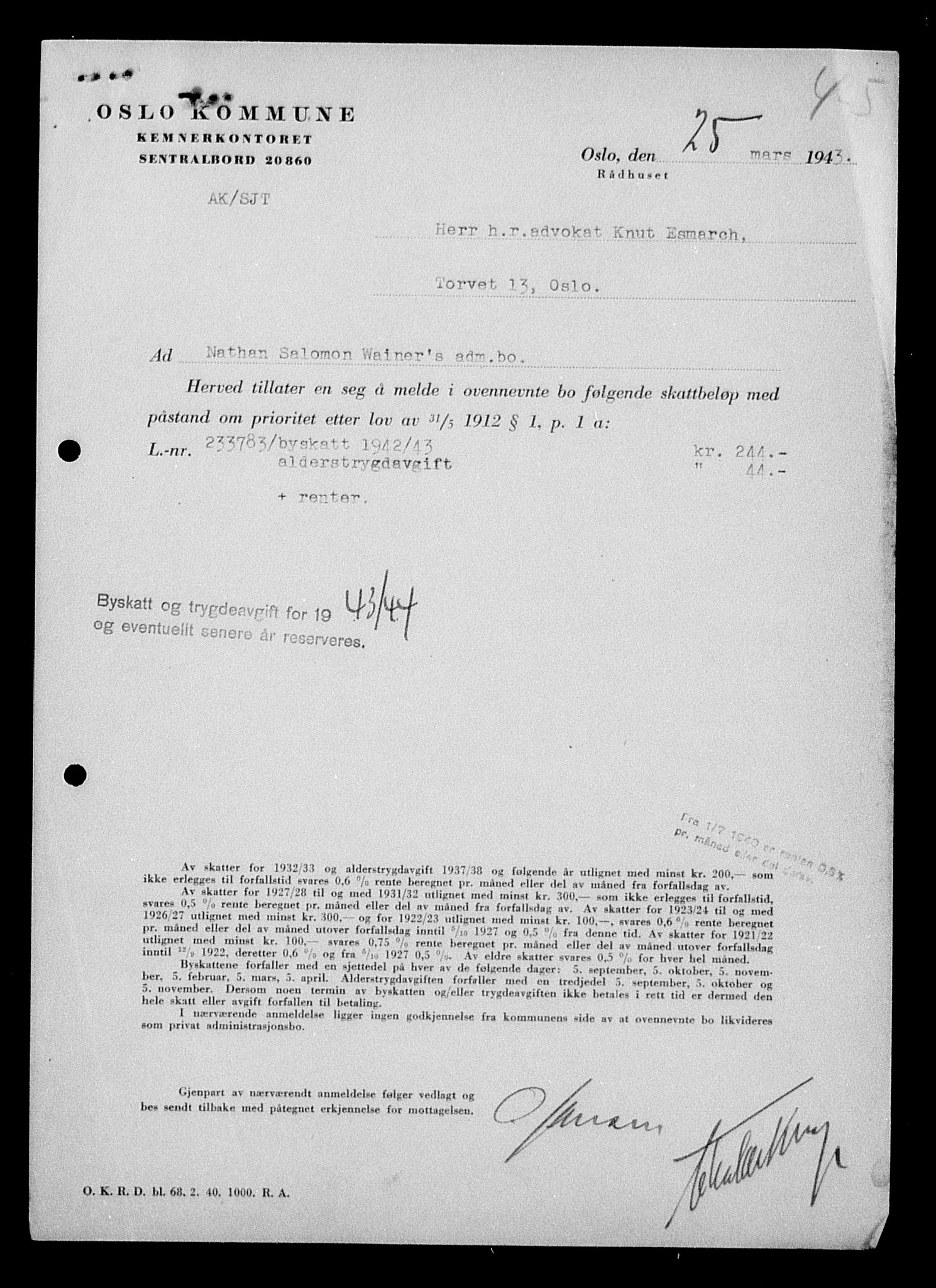 Justisdepartementet, Tilbakeføringskontoret for inndratte formuer, AV/RA-S-1564/H/Hc/Hcc/L0985: --, 1945-1947, p. 49