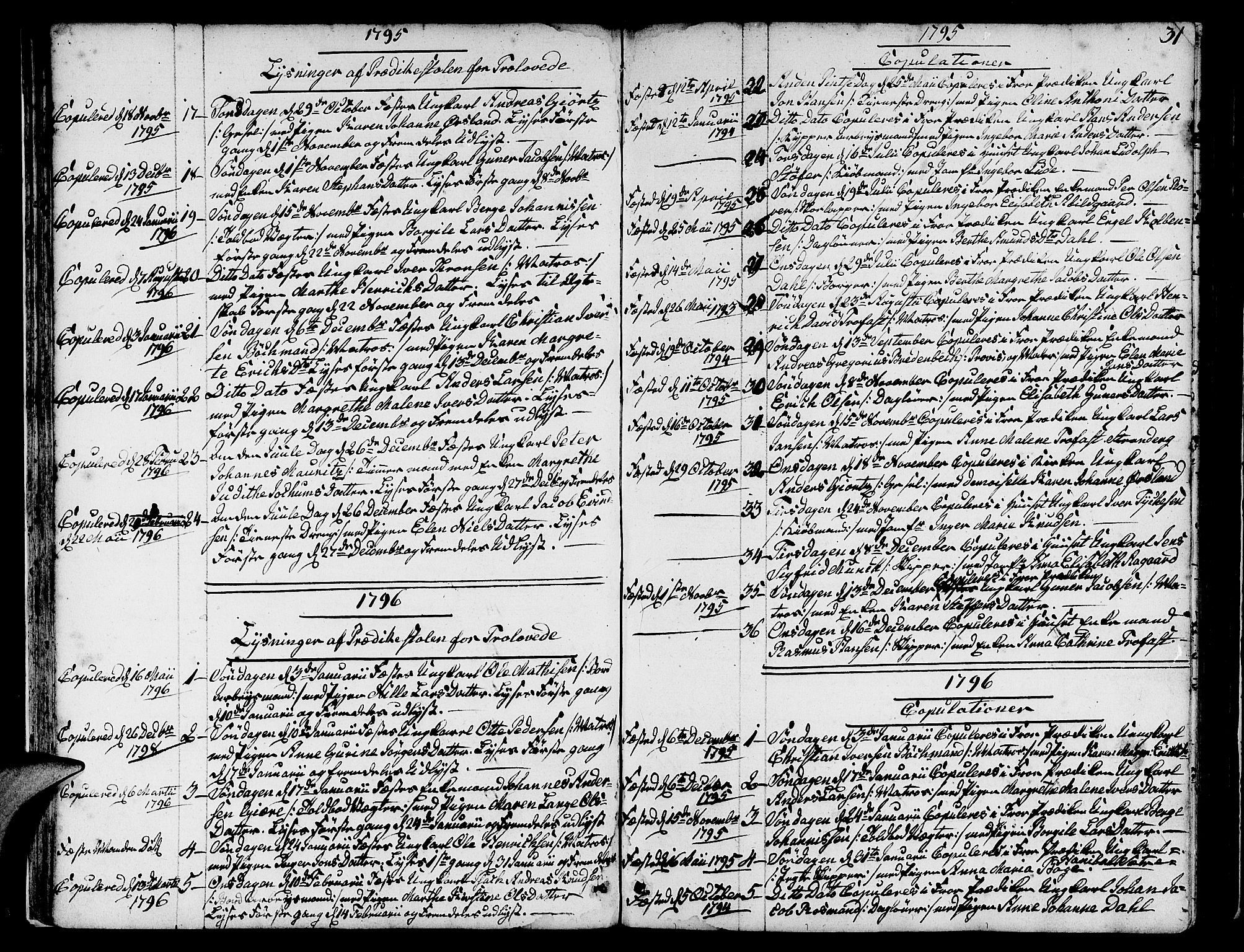 Nykirken Sokneprestembete, AV/SAB-A-77101/H/Hab: Parish register (copy) no. A 2, 1782-1847, p. 31