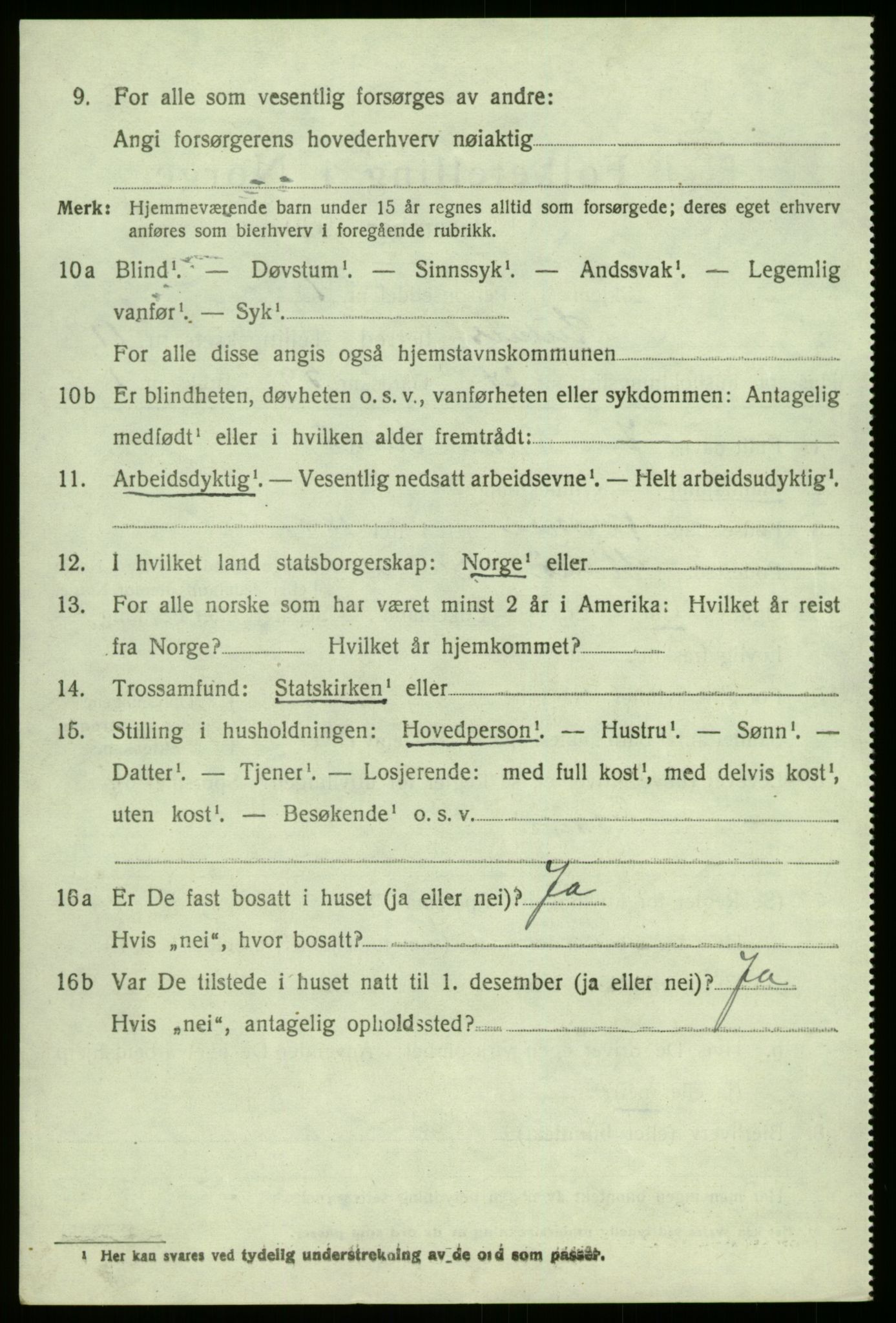 SAB, 1920 census for Solund, 1920, p. 4069