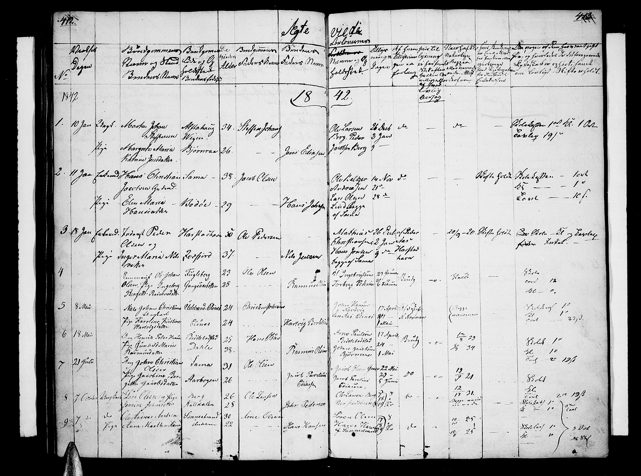 Trondenes sokneprestkontor, SATØ/S-1319/H/Hb/L0005klokker: Parish register (copy) no. 5, 1834-1845, p. 412-413