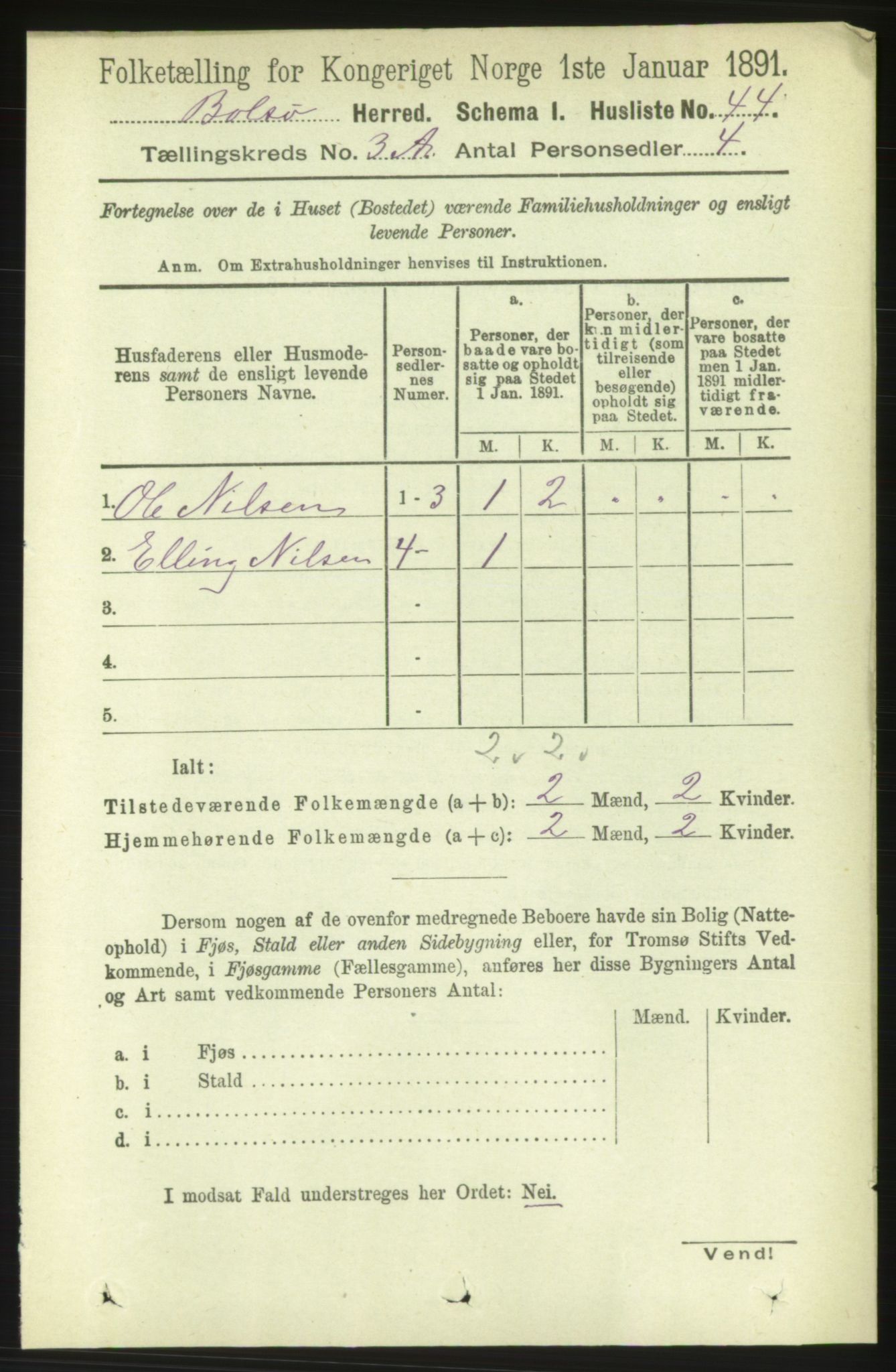 RA, 1891 census for 1544 Bolsøy, 1891, p. 1779