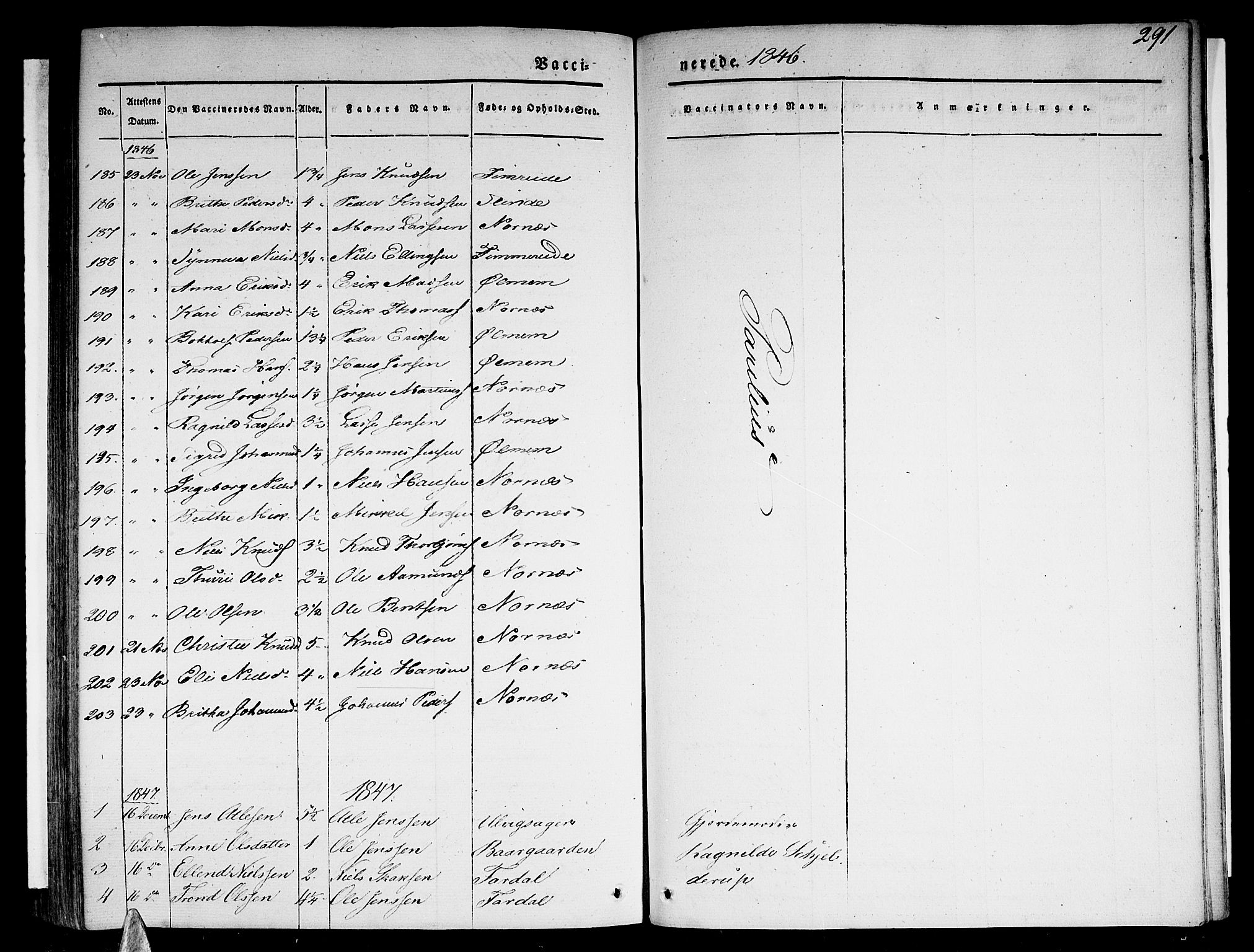 Sogndal sokneprestembete, SAB/A-81301/H/Haa/Haaa/L0011: Parish register (official) no. A 11, 1839-1847, p. 291