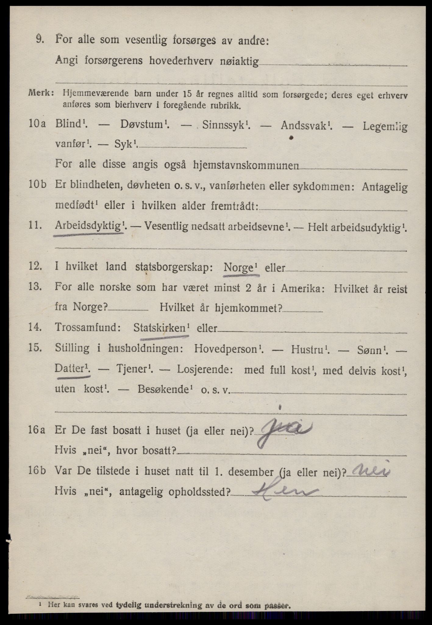 SAT, 1920 census for Hen, 1920, p. 2343