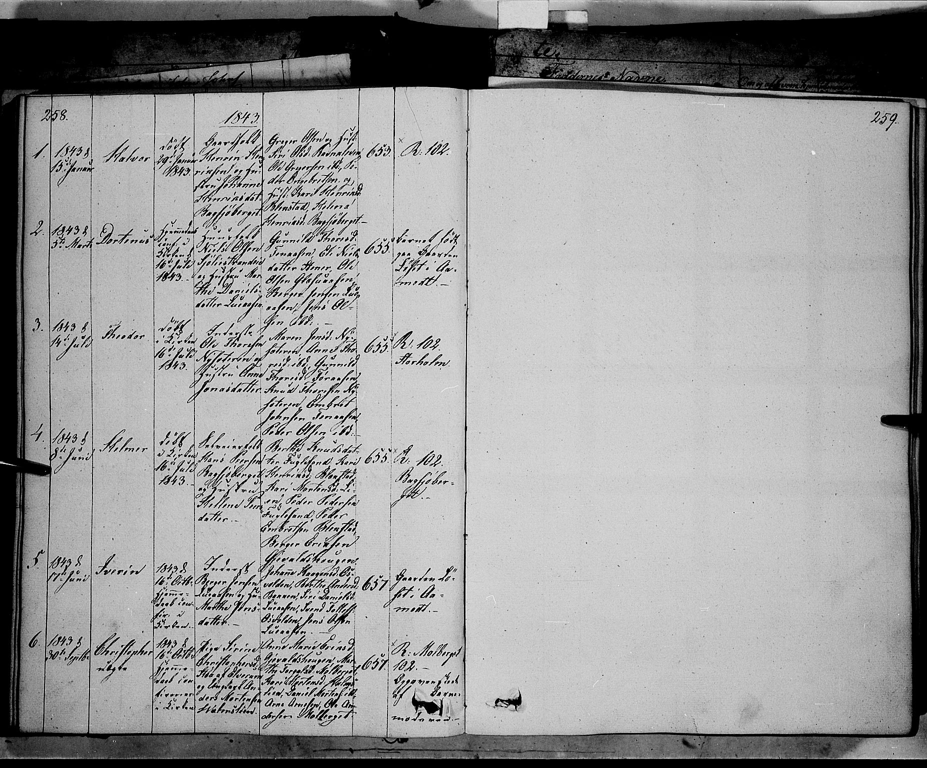 Trysil prestekontor, AV/SAH-PREST-046/H/Ha/Haa/L0004: Parish register (official) no. 4 /2, 1842-1850, p. 258-259