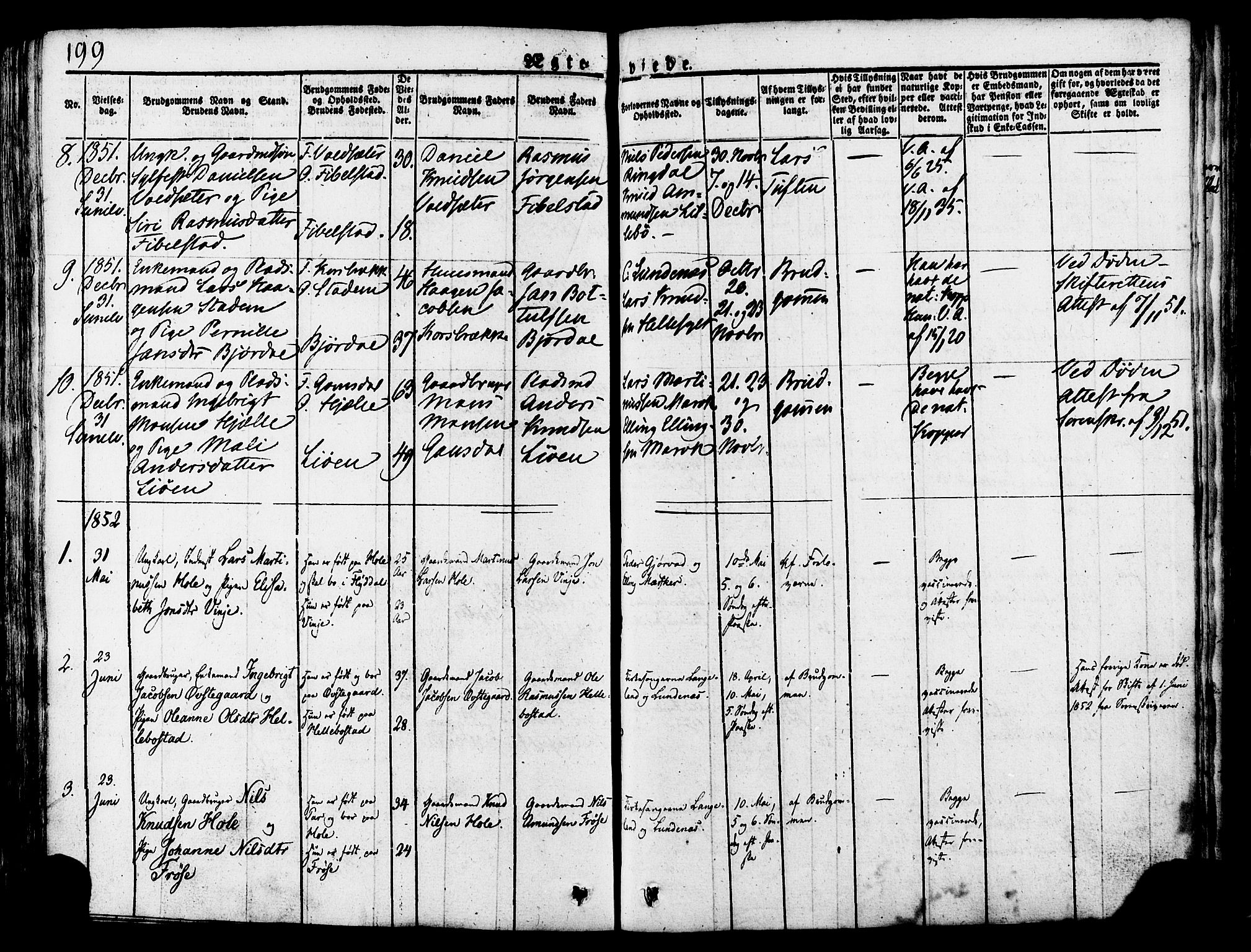 Ministerialprotokoller, klokkerbøker og fødselsregistre - Møre og Romsdal, SAT/A-1454/517/L0221: Parish register (official) no. 517A01, 1827-1858, p. 199