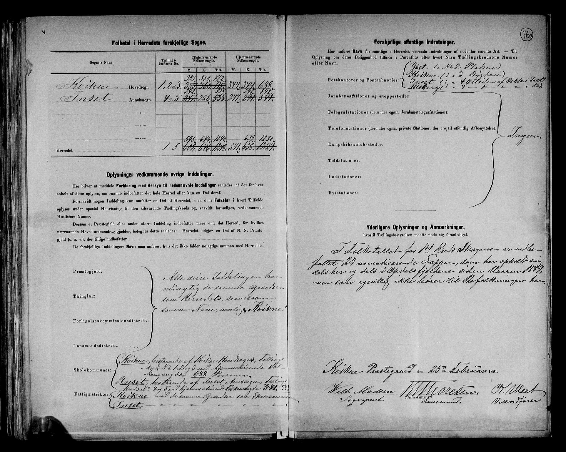 RA, 1891 census for 0440 Kvikne, 1891, p. 3