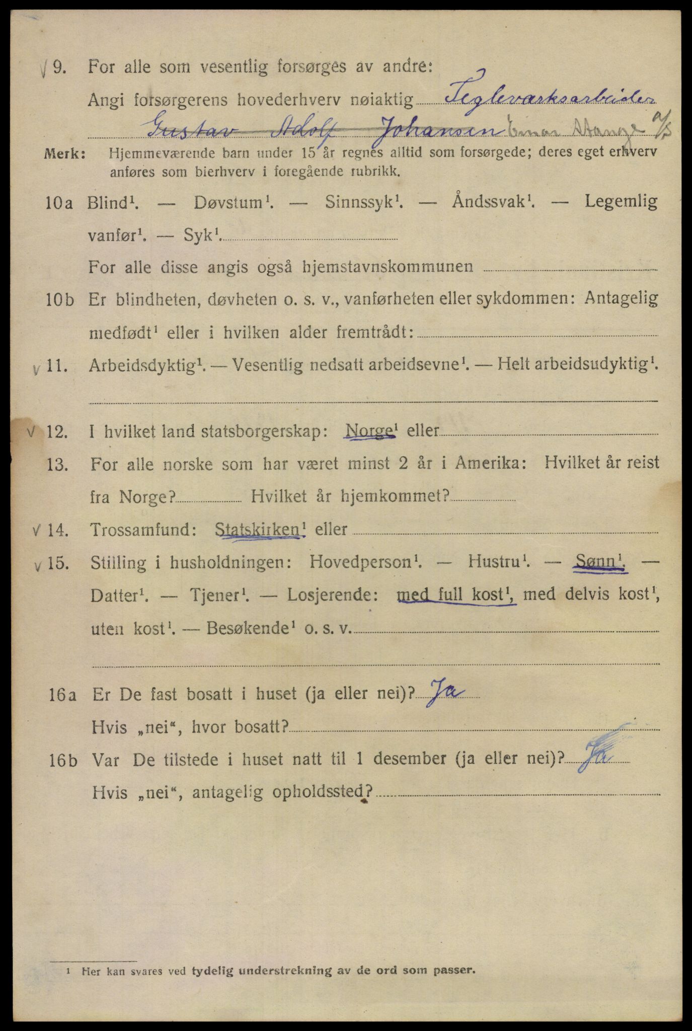 SAO, 1920 census for Kristiania, 1920, p. 215578