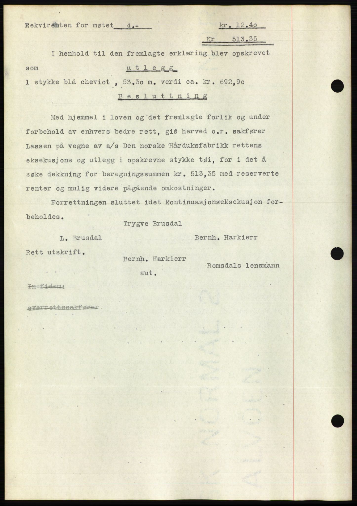 Romsdal sorenskriveri, AV/SAT-A-4149/1/2/2C/L0051: Mortgage book no. 45, 1926-1927, Deed date: 01.07.1926
