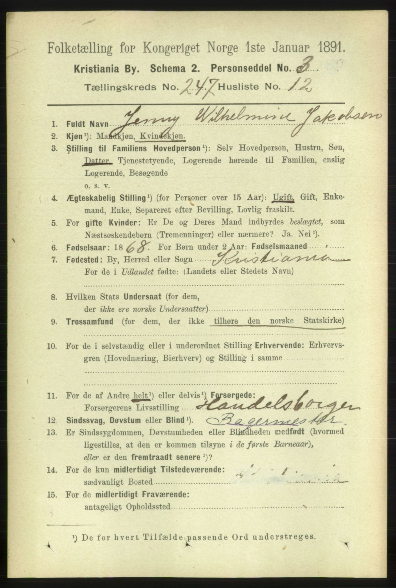 RA, 1891 census for 0301 Kristiania, 1891, p. 150679