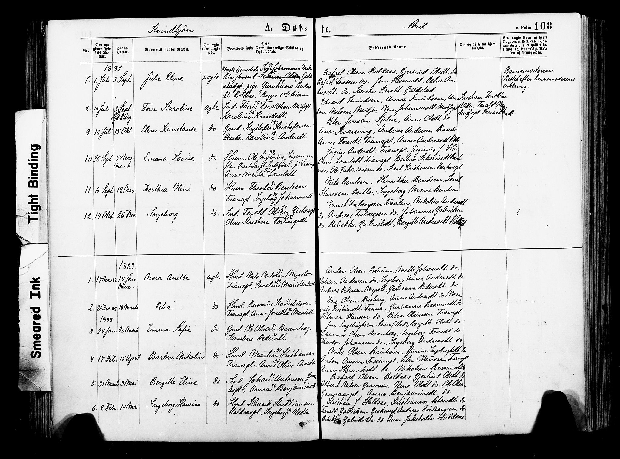 Ministerialprotokoller, klokkerbøker og fødselsregistre - Nord-Trøndelag, SAT/A-1458/735/L0348: Parish register (official) no. 735A09 /2, 1873-1883, p. 108