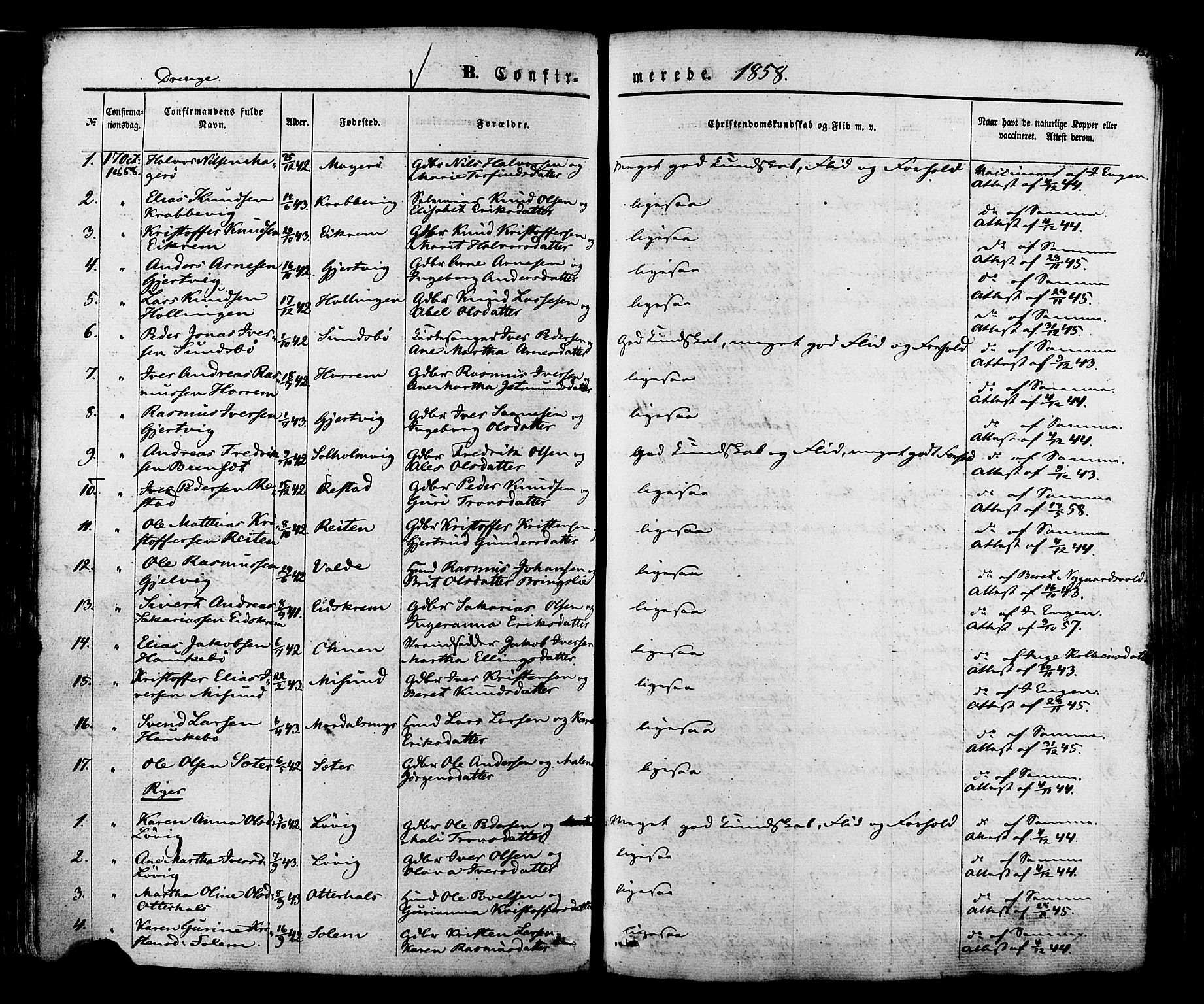 Ministerialprotokoller, klokkerbøker og fødselsregistre - Møre og Romsdal, SAT/A-1454/560/L0719: Parish register (official) no. 560A03, 1845-1872, p. 152