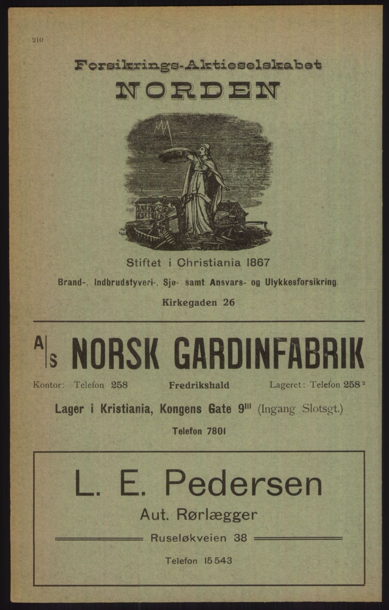 Kristiania/Oslo adressebok, PUBL/-, 1915, p. 210