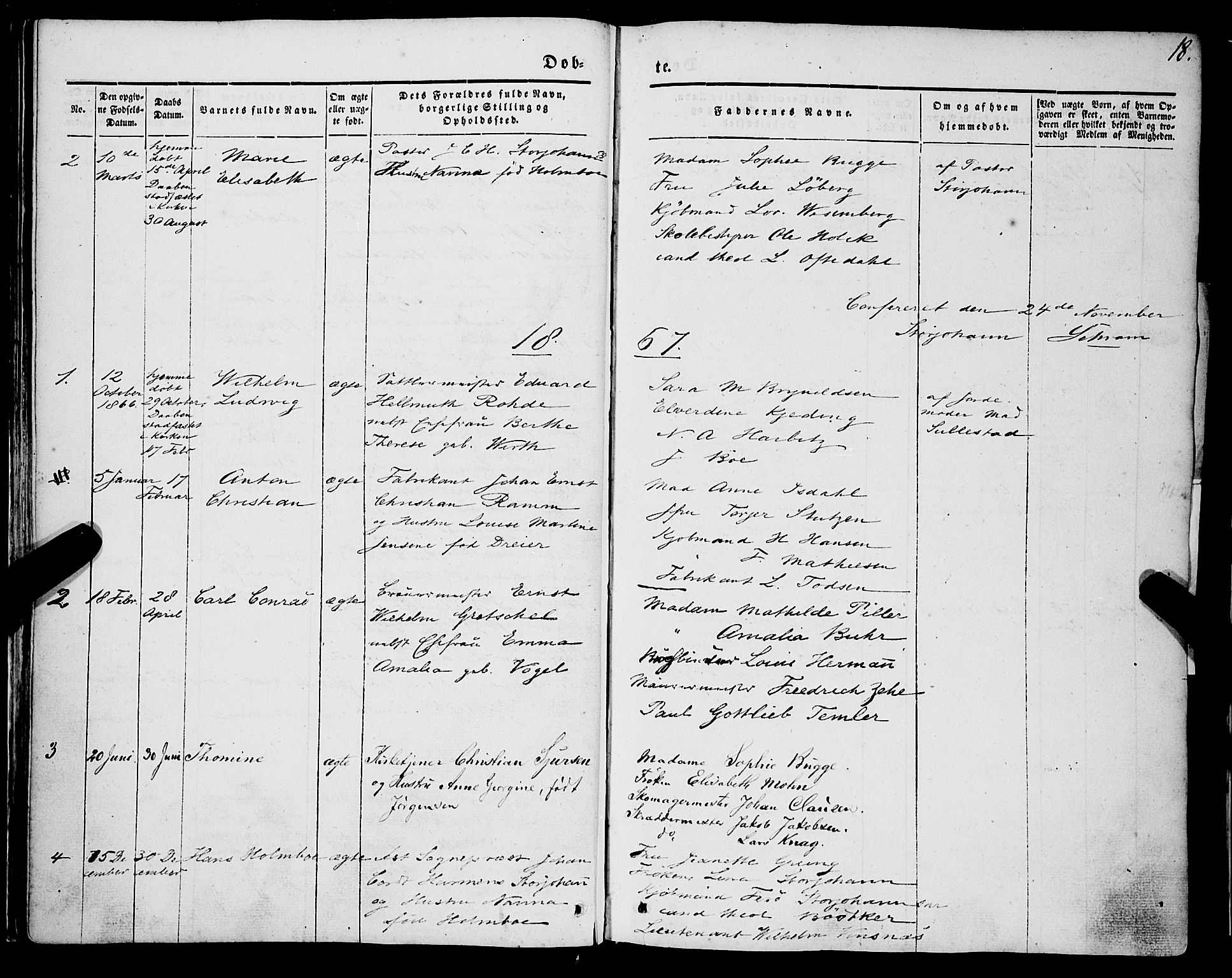 Mariakirken Sokneprestembete, SAB/A-76901/H/Haa/L0006: Parish register (official) no. A 6, 1846-1877, p. 18