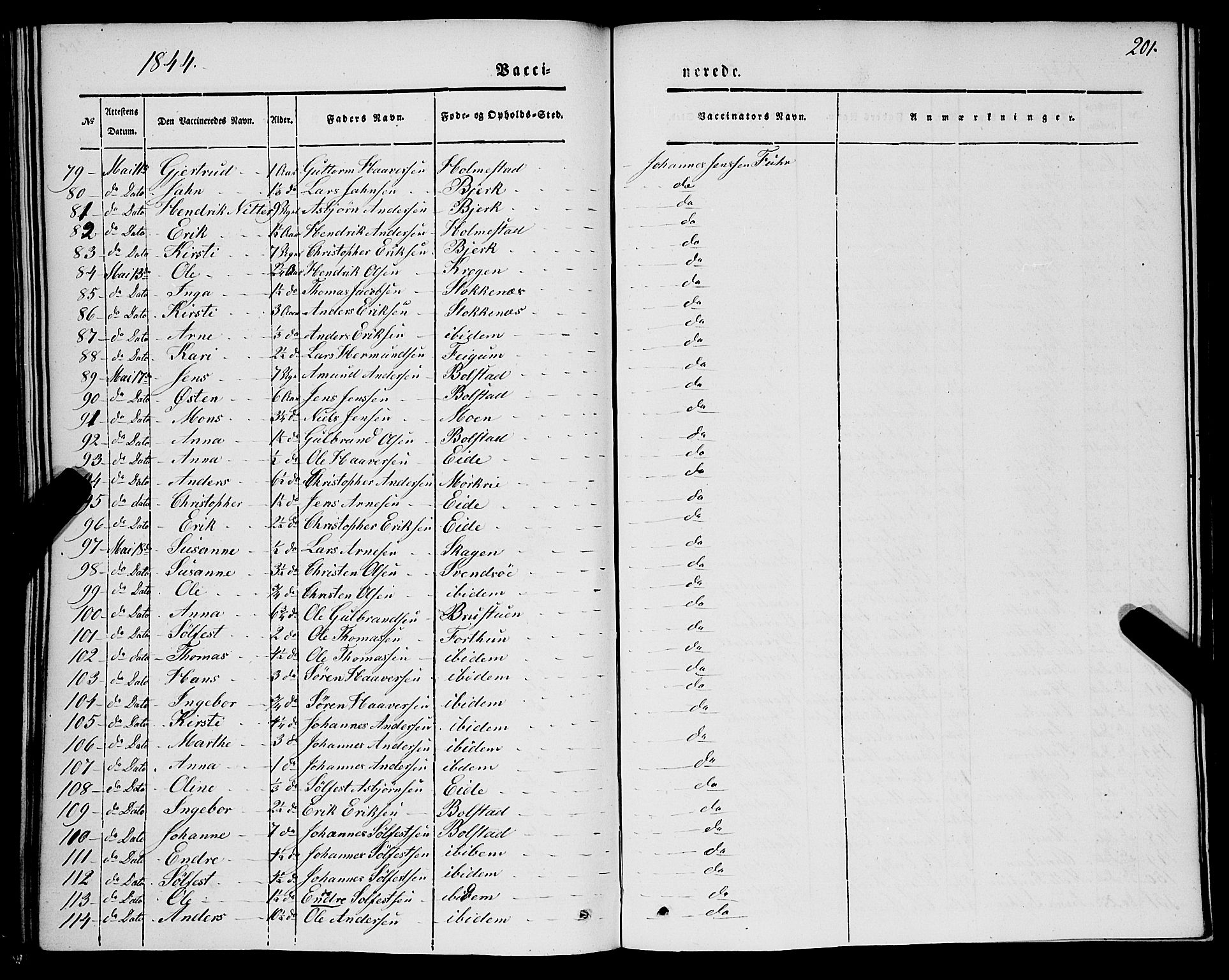 Luster sokneprestembete, SAB/A-81101/H/Haa/Haaa/L0006: Parish register (official) no. A 6, 1840-1848, p. 201