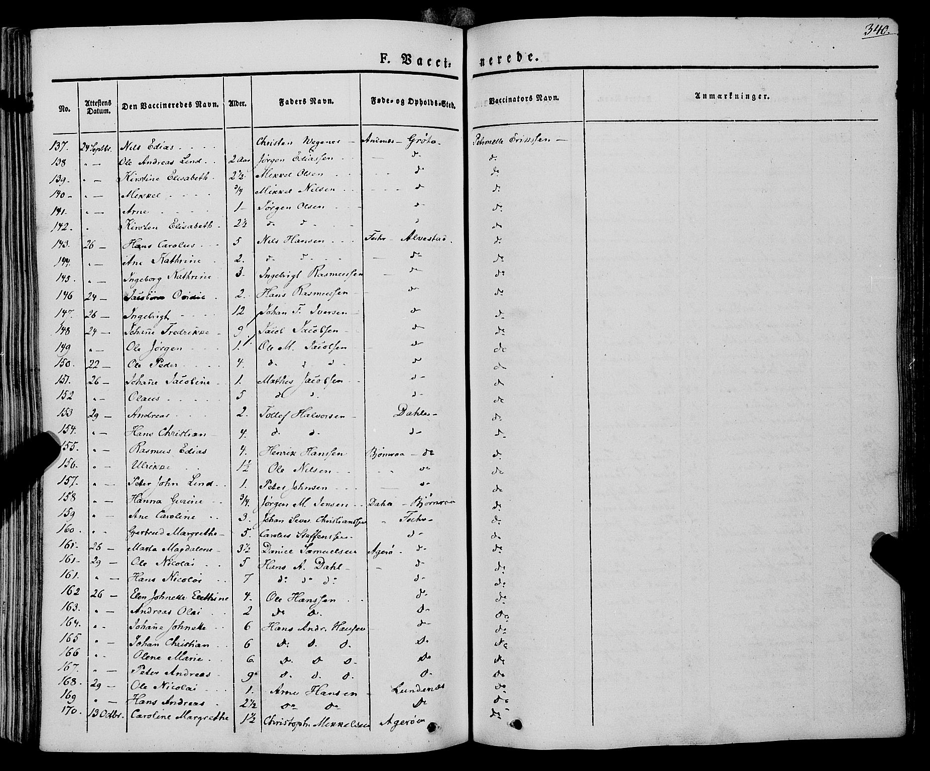 Trondenes sokneprestkontor, AV/SATØ-S-1319/H/Ha/L0009kirke: Parish register (official) no. 9, 1841-1852, p. 340