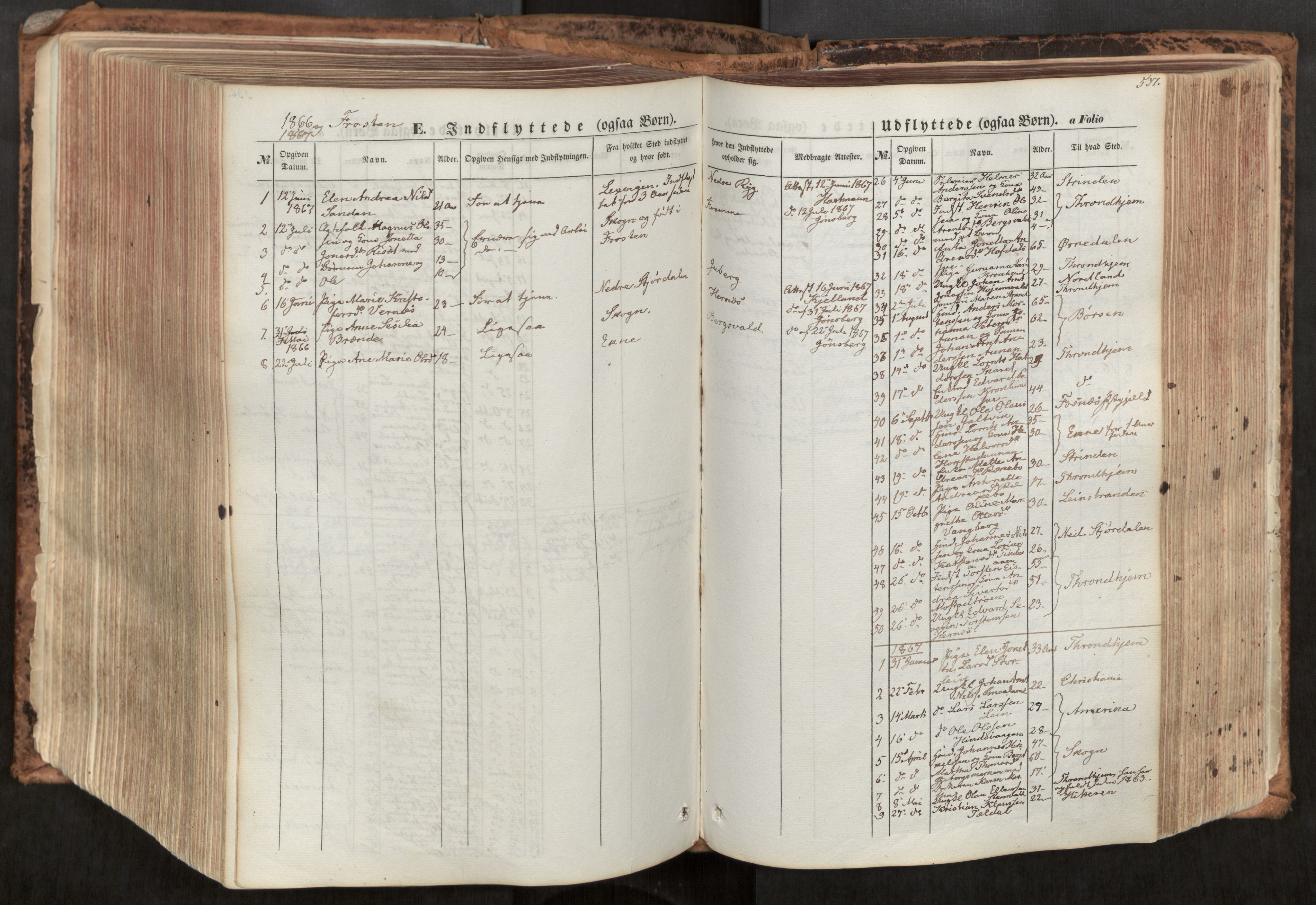 Ministerialprotokoller, klokkerbøker og fødselsregistre - Nord-Trøndelag, SAT/A-1458/713/L0116: Parish register (official) no. 713A07, 1850-1877, p. 537