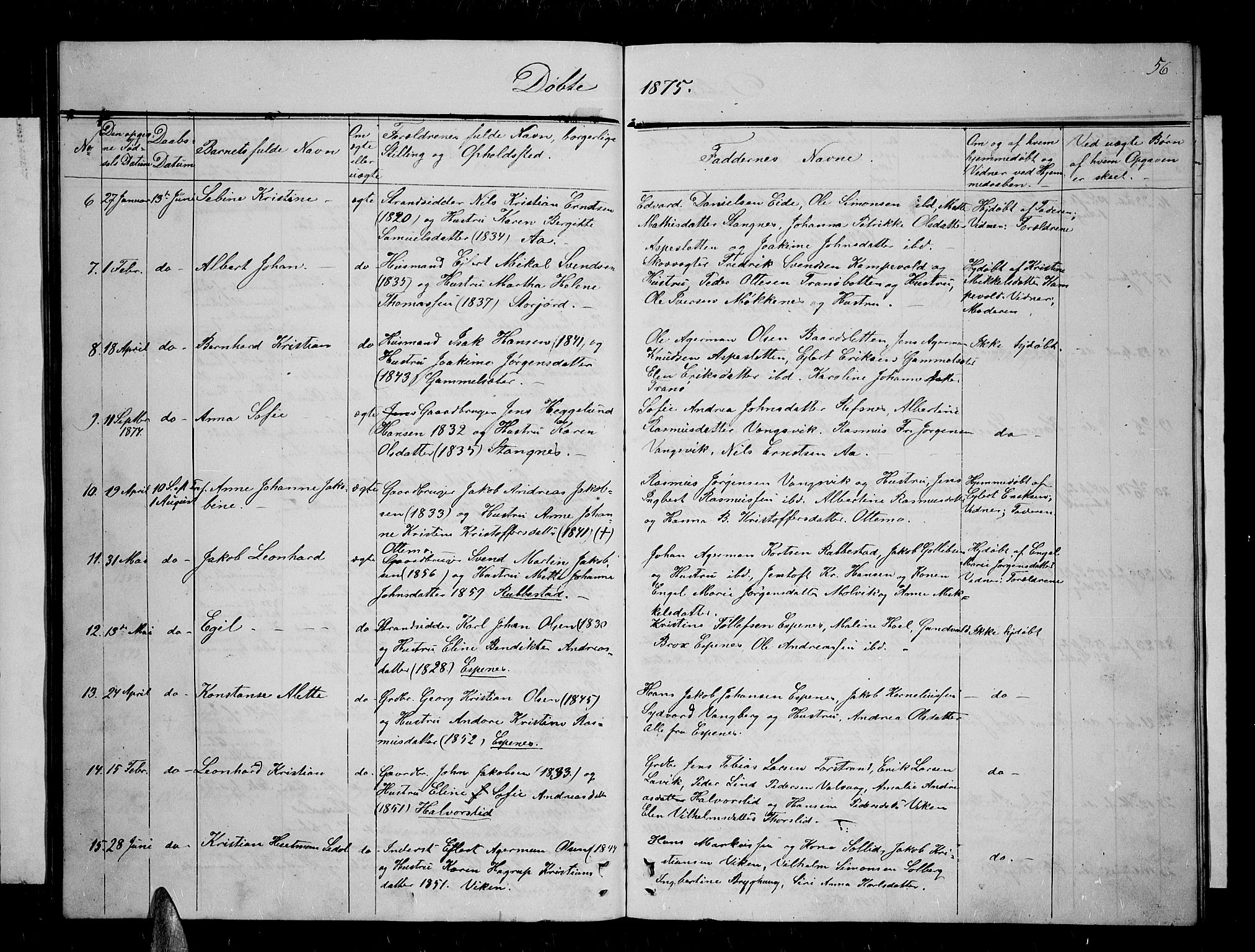 Tranøy sokneprestkontor, SATØ/S-1313/I/Ia/Iab/L0003klokker: Parish register (copy) no. 3, 1861-1887, p. 56