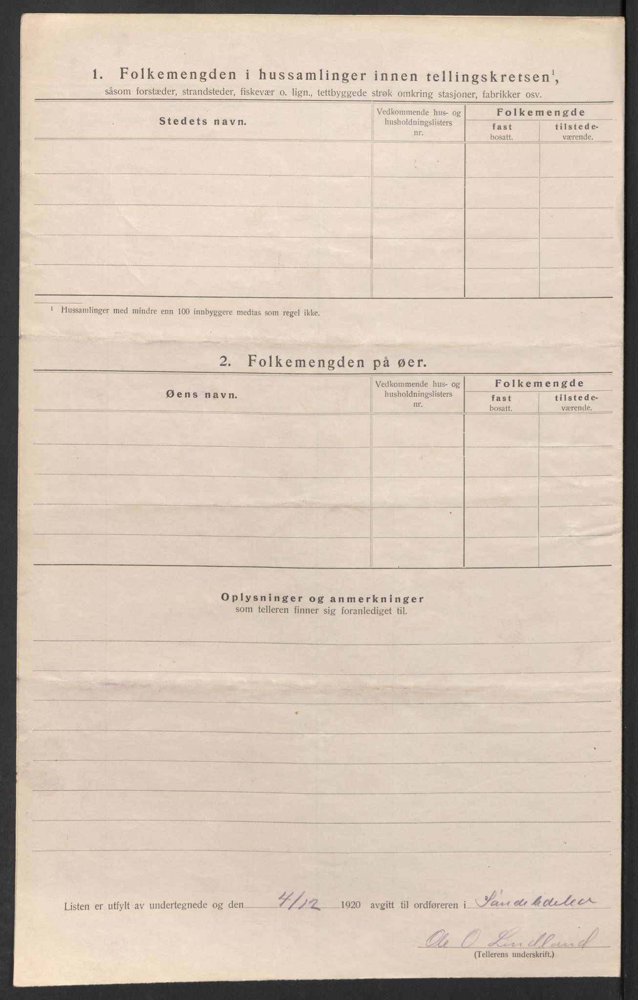 SAK, 1920 census for Søndeled, 1920, p. 29