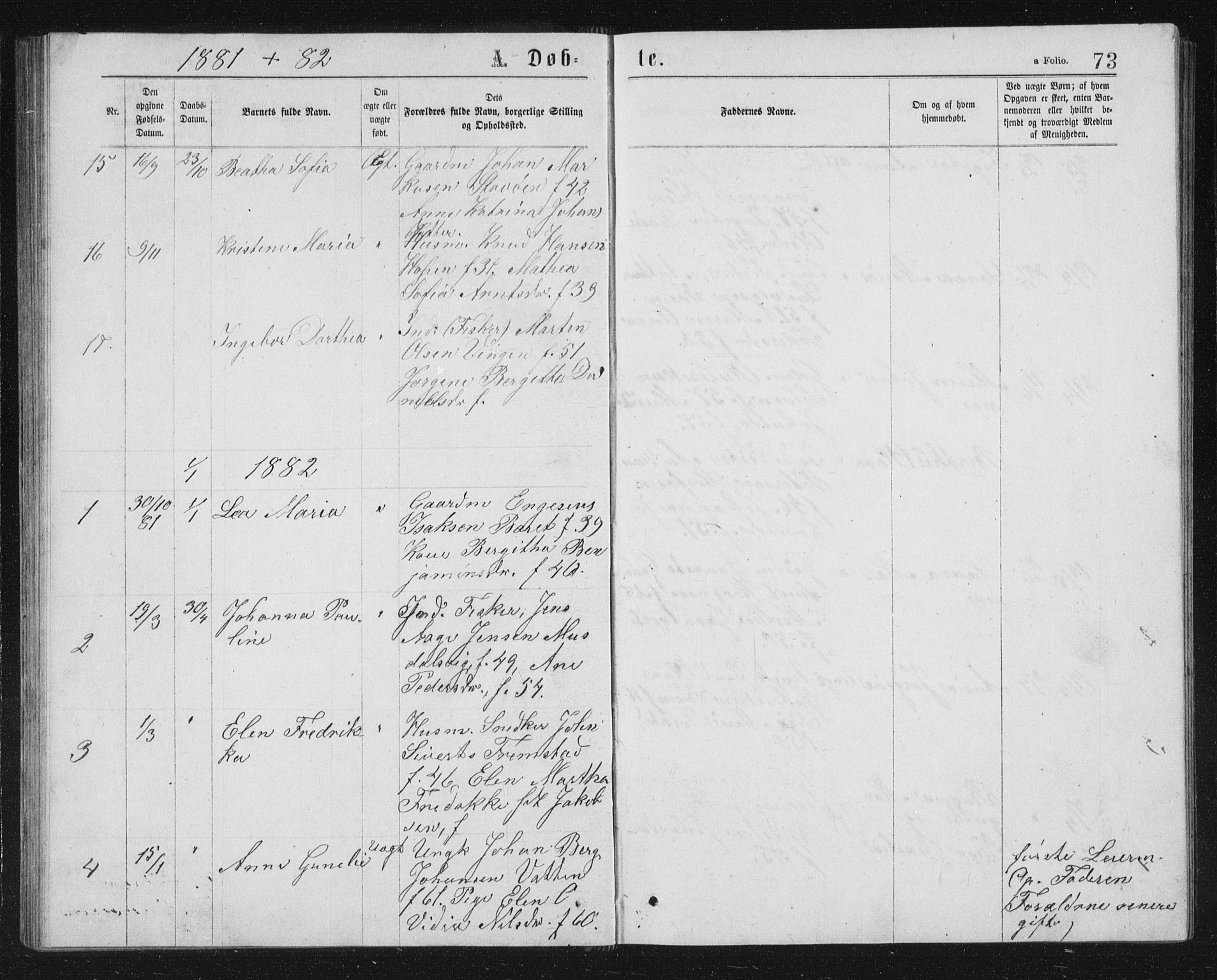 Ministerialprotokoller, klokkerbøker og fødselsregistre - Sør-Trøndelag, SAT/A-1456/662/L0756: Parish register (copy) no. 662C01, 1869-1891, p. 73