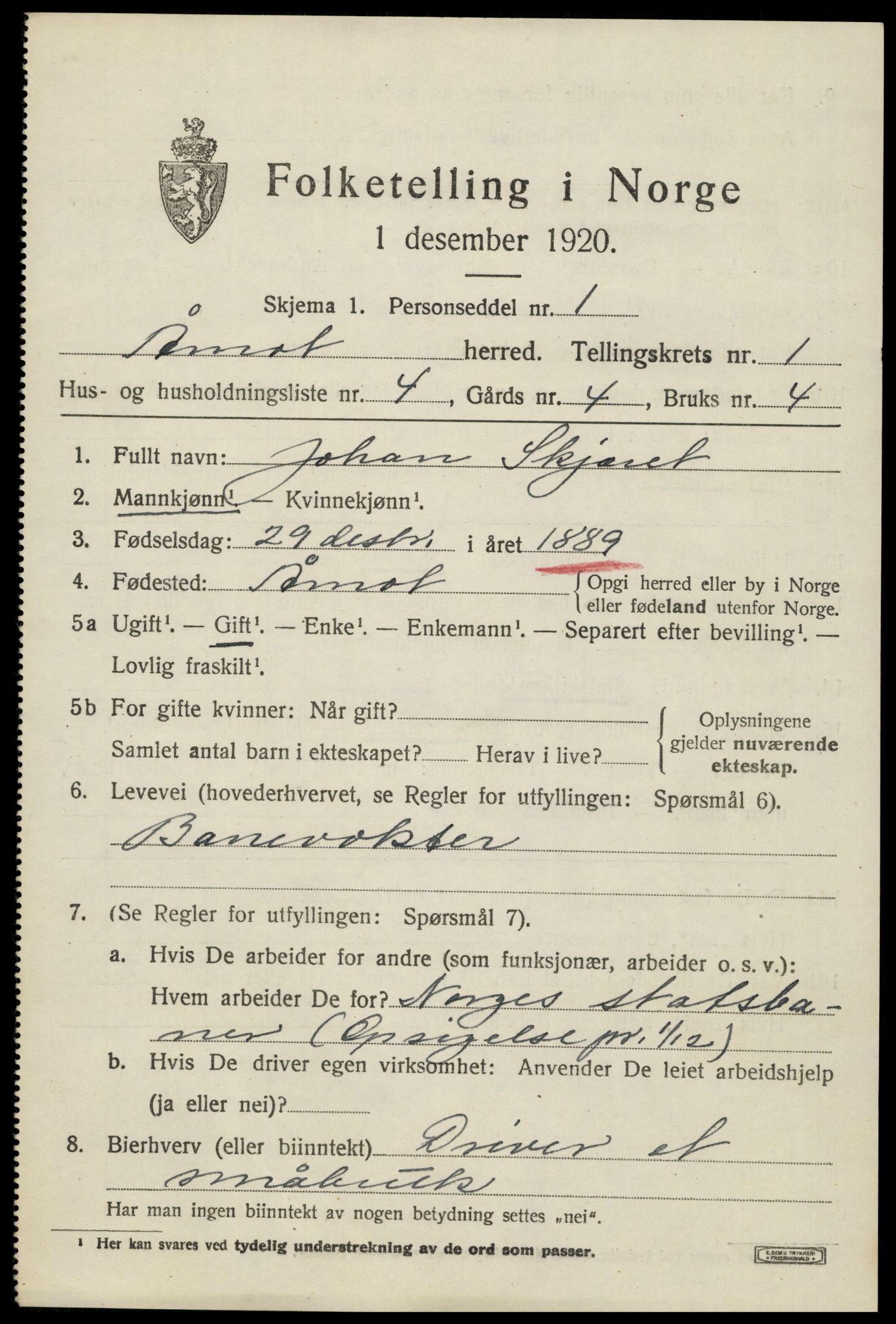 SAH, 1920 census for Åmot, 1920, p. 1631