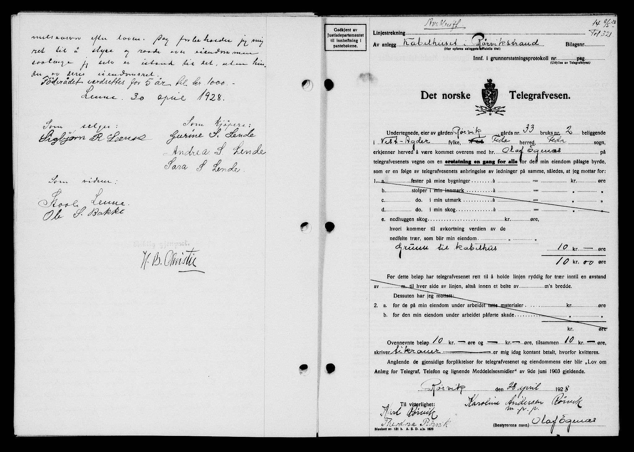 Flekkefjord sorenskriveri, SAK/1221-0001/G/Gb/Gba/L0044: Mortgage book no. 42, 1928-1929, Deed date: 08.05.1928