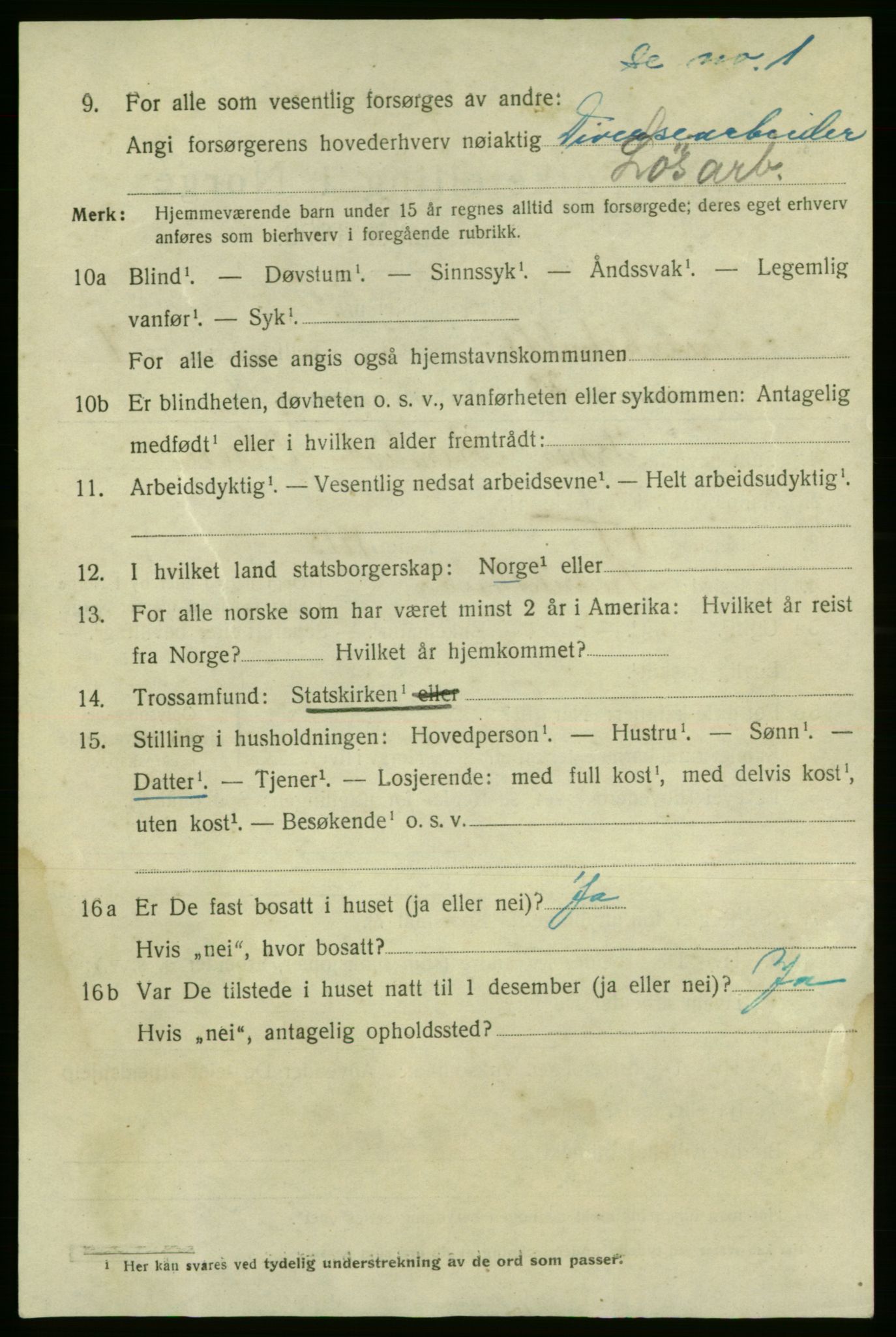 SAO, 1920 census for Fredrikshald, 1920, p. 14601