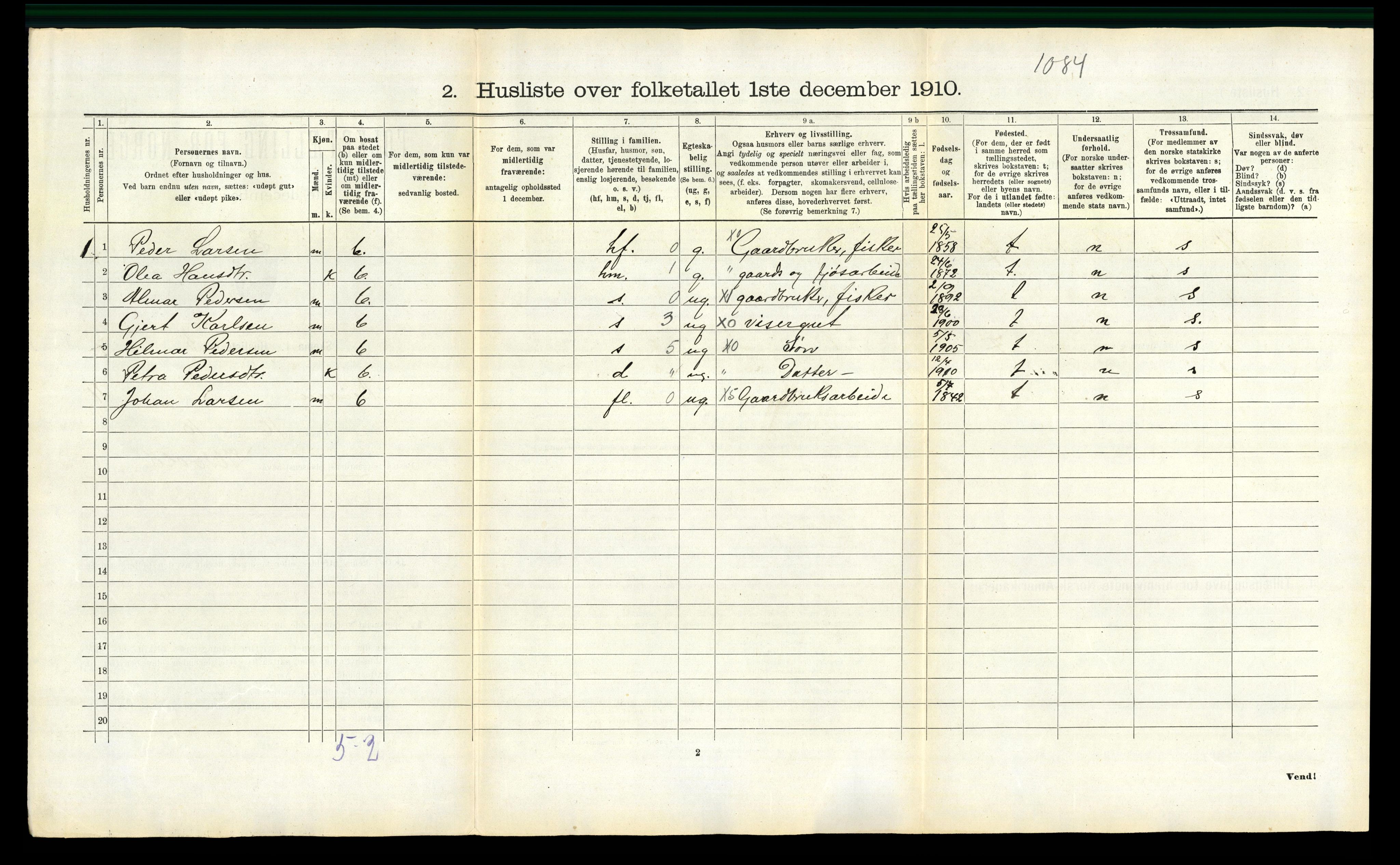 RA, 1910 census for Beiarn, 1910, p. 404