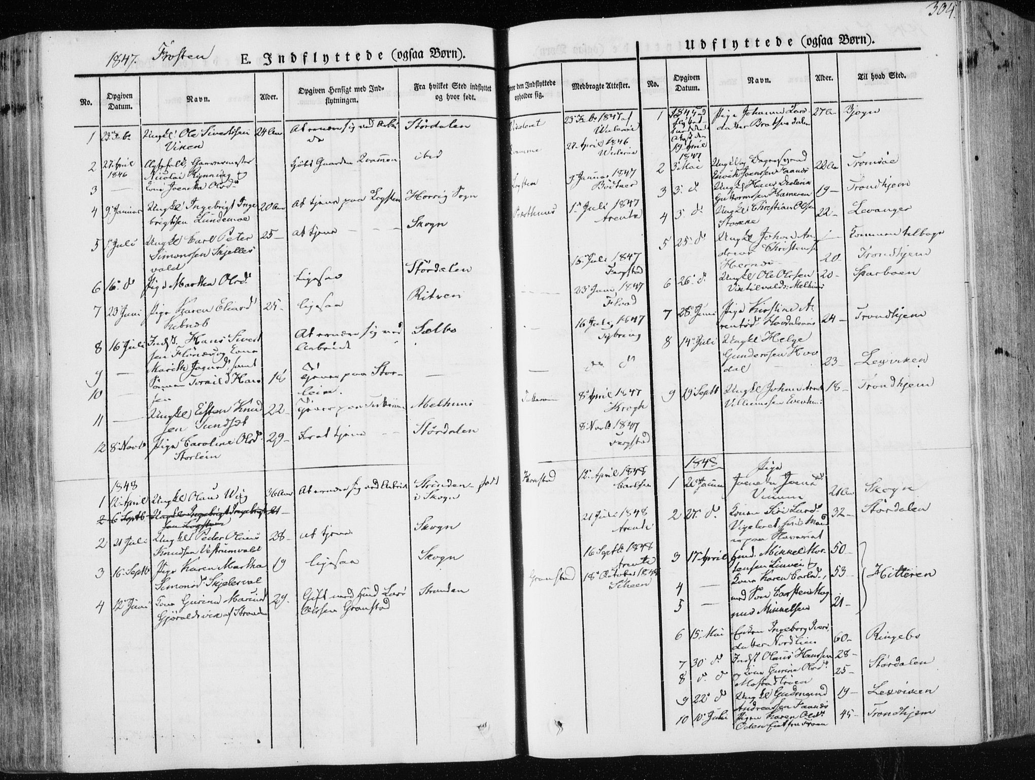 Ministerialprotokoller, klokkerbøker og fødselsregistre - Nord-Trøndelag, SAT/A-1458/713/L0115: Parish register (official) no. 713A06, 1838-1851, p. 304