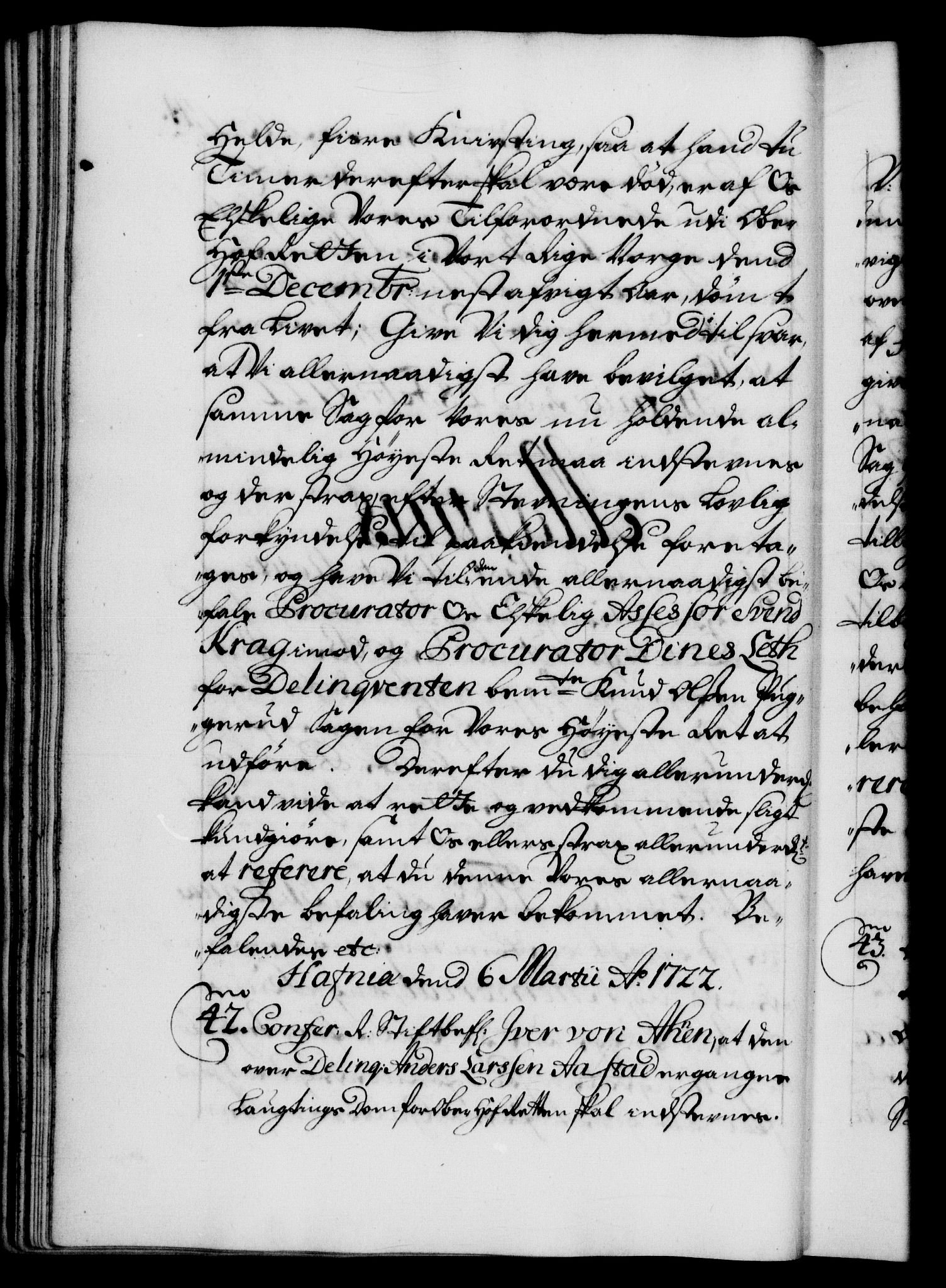 Danske Kanselli 1572-1799, AV/RA-EA-3023/F/Fc/Fca/Fcab/L0022: Norske tegnelser, 1722-1724, p. 41b